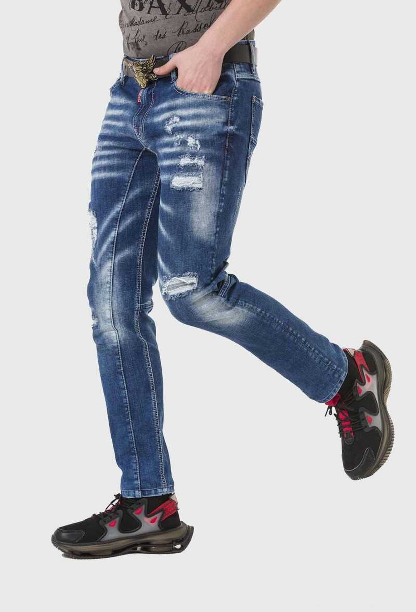 Cipo & Baxx 5-Pocket-Jeans »Cipo & Baxx Hose« mit modischen Applikationen