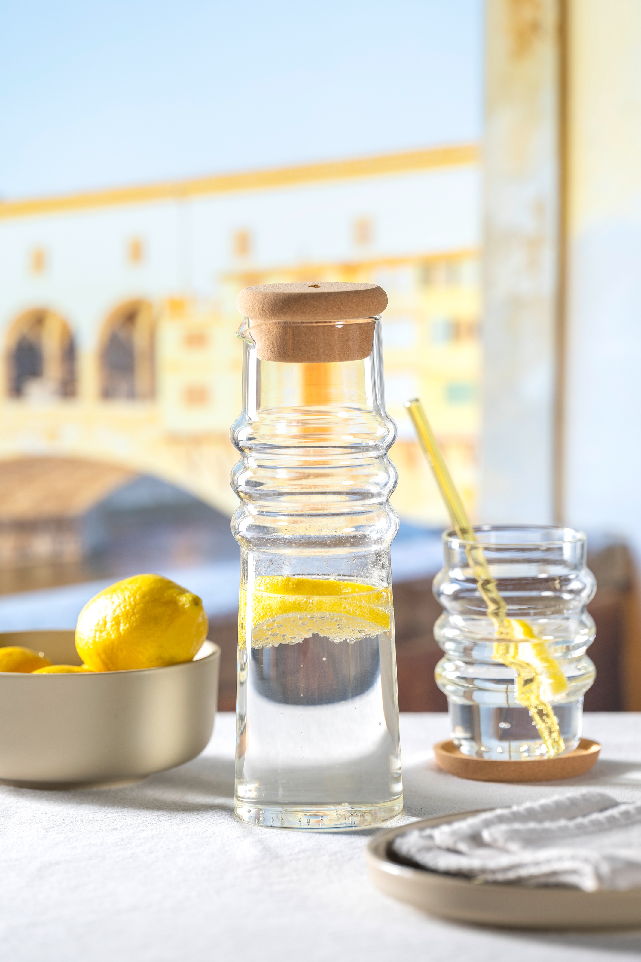 LEONARDO Karaffe »SOLE, 900 ml, mit Korkstopfen« spülmaschinenfest