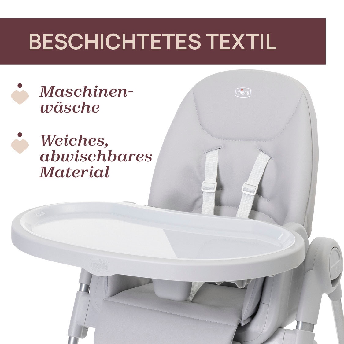 Chicco Hochstuhl »Polly Armonia Steel«, mit Essbrett