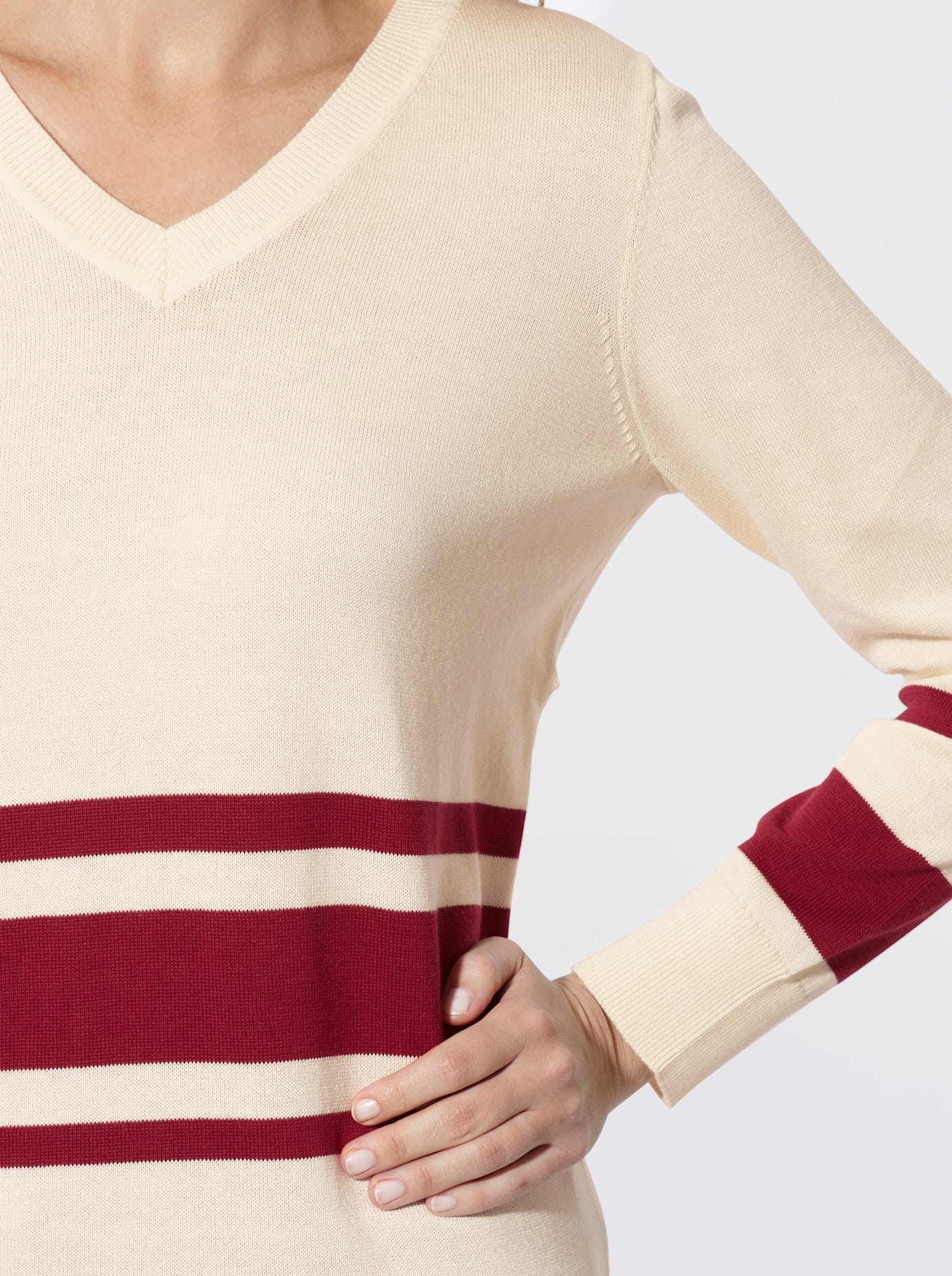 Classic Basics V-Ausschnitt-Pullover »Langarm-Pullover«