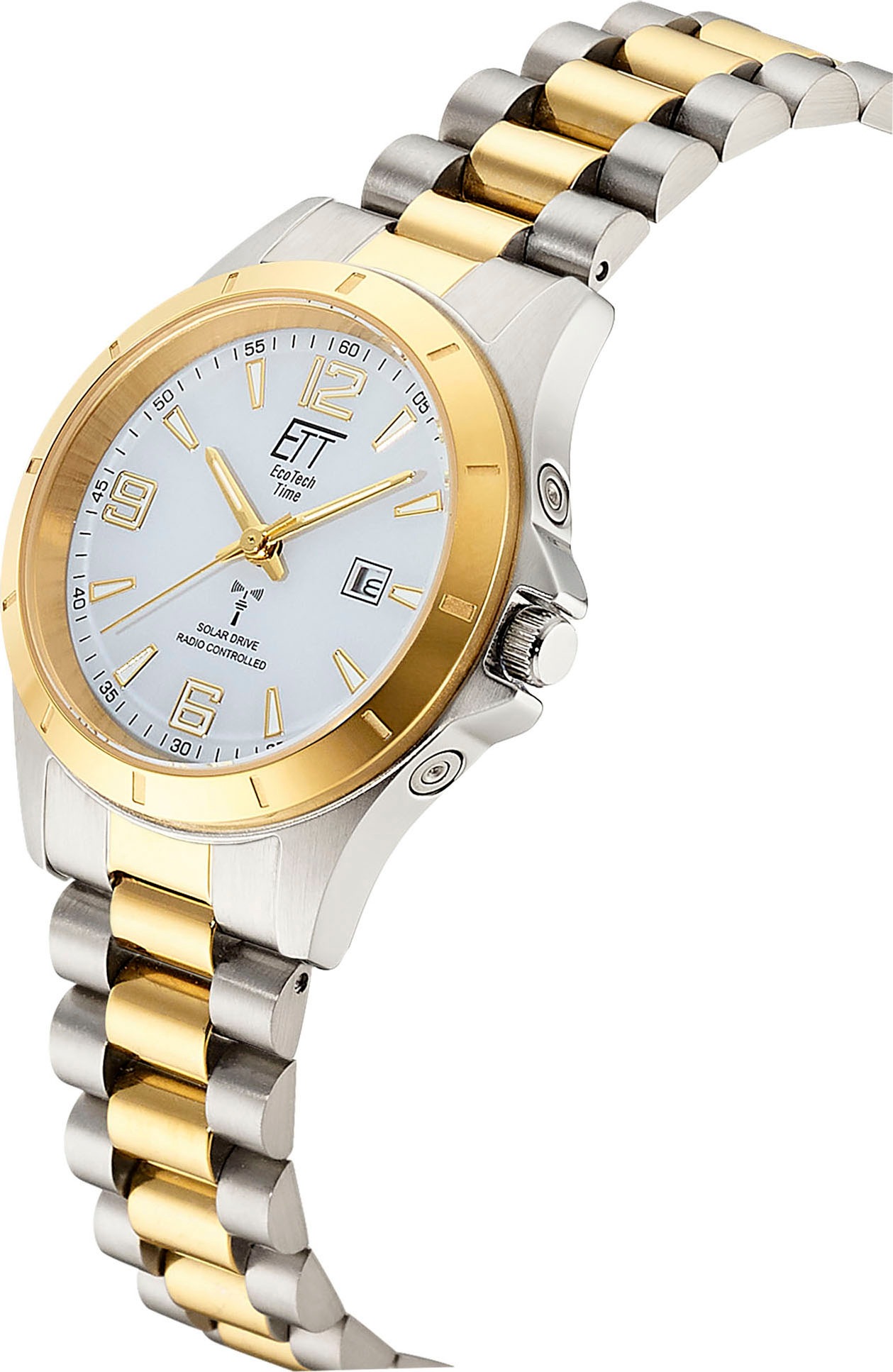 ETT Funkuhr »Gobi Lady«, Armbanduhr, Solar, Damenuhr, Edelstahlarmband, analog