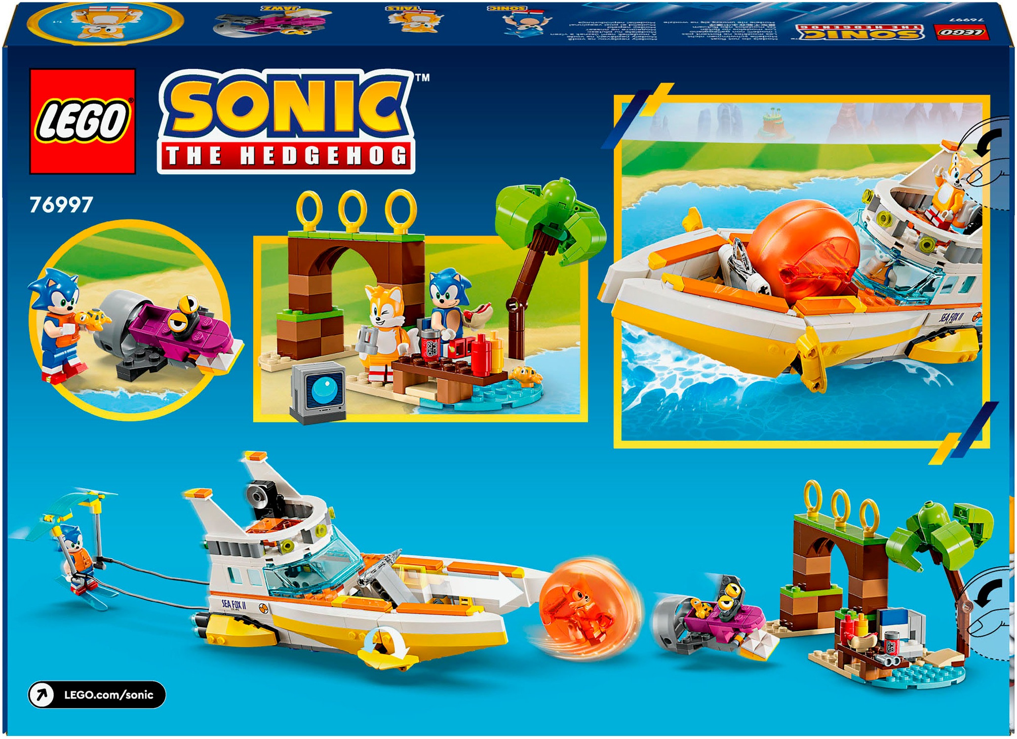 LEGO® Konstruktionsspielsteine »Tails‘ Abenteuerboot (76997), LEGO Sonic«, (393 St.), Made in Europe