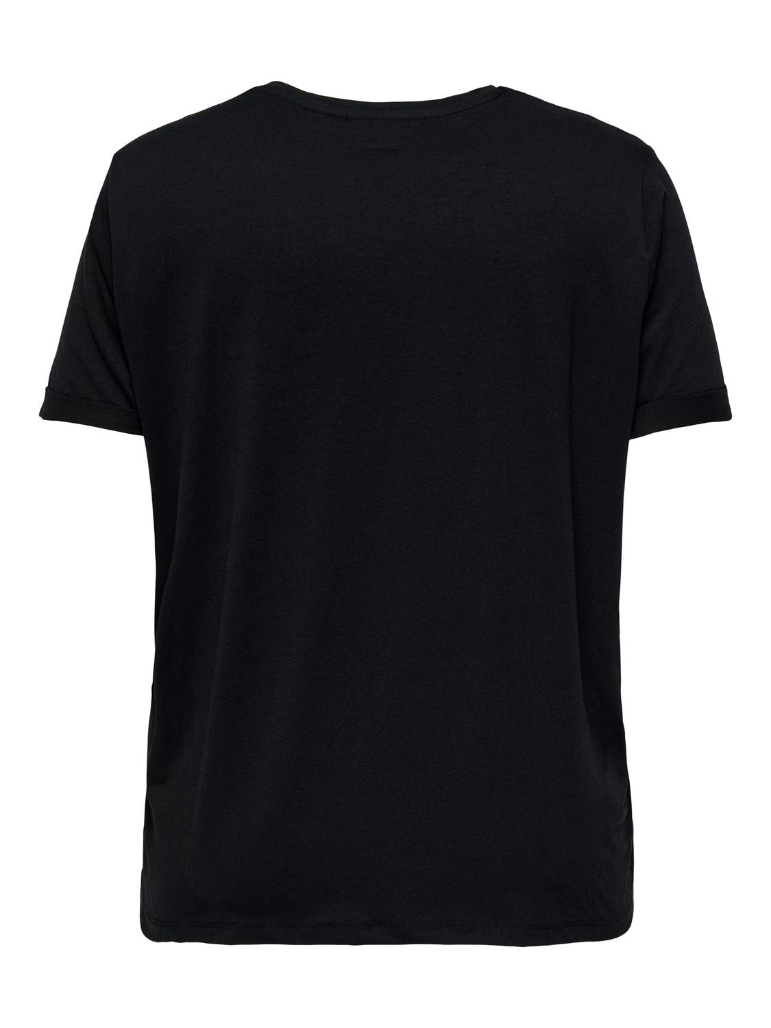 ONLY CARMAKOMA Kurzarmshirt »CARMOSTER S/S FOLD UP TOP JRS NOOS«