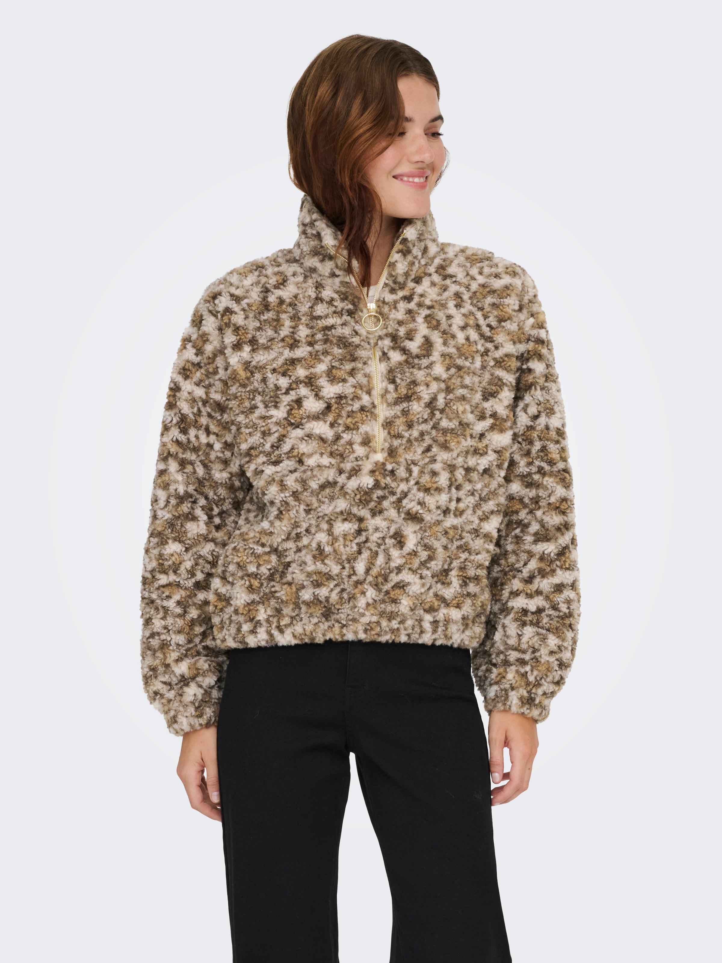 ONLY Sweatjacke »ONLXENA L/S TEDDY BOX SWT«