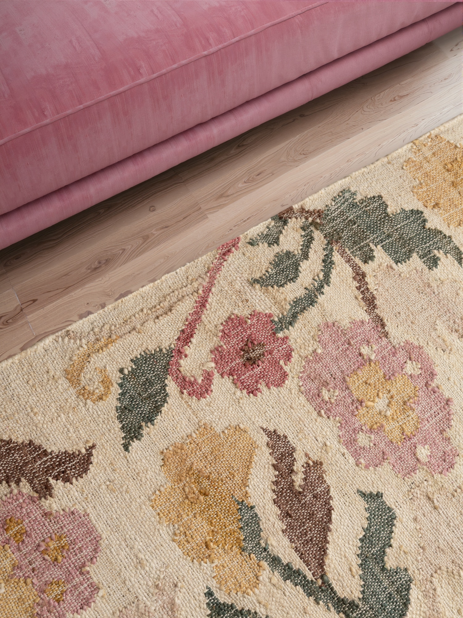 ELLE DECORATION Teppich »Kelim Violette« rechteckig 3 mm Höhe Jute, Baumwolle, Natur, Handgewebt, Kelim, orientalisch, Boho