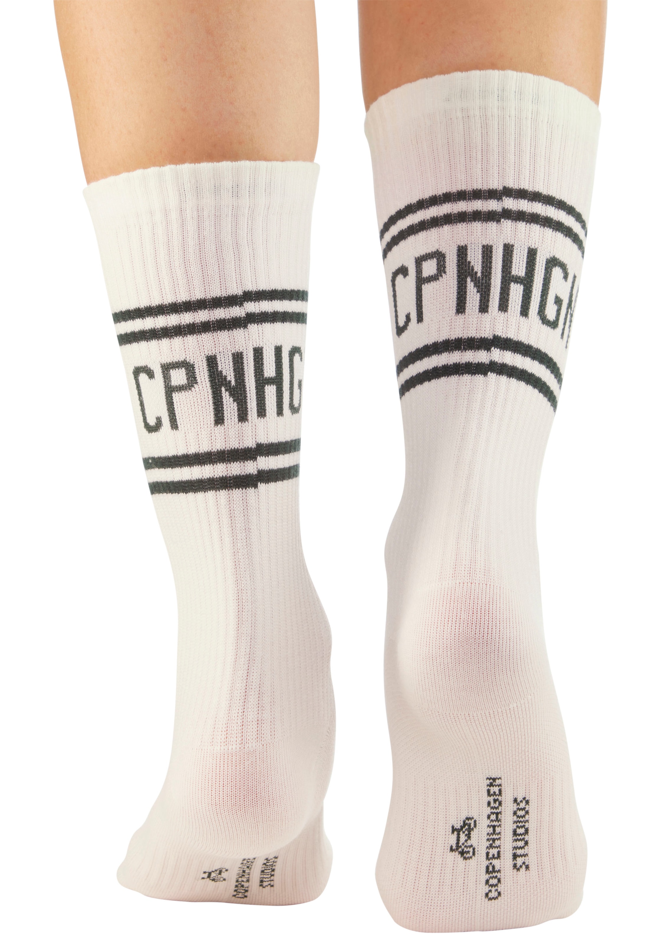 Copenhagen Studios Langsocken, (Packung, 2 Paar), mit Pikeé-Struktur unter der Sohle