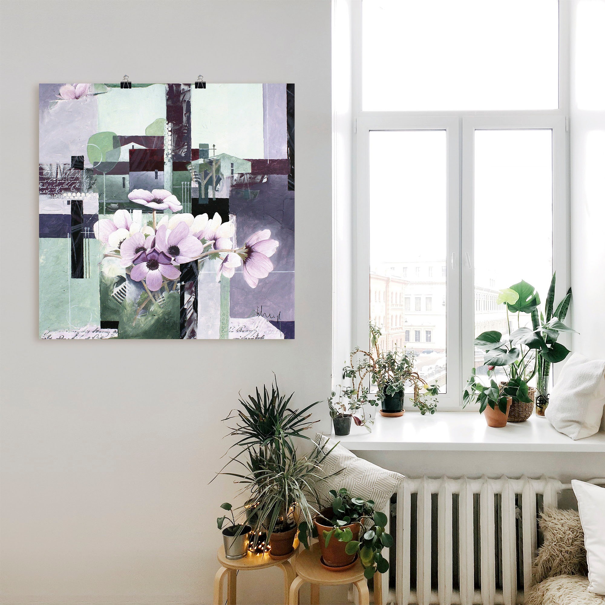 Artland Poster »Anemonen Varition«, Blumen, (1 St.), als Leinwandbild, Wandaufkleber oder Poster in versch. Größen