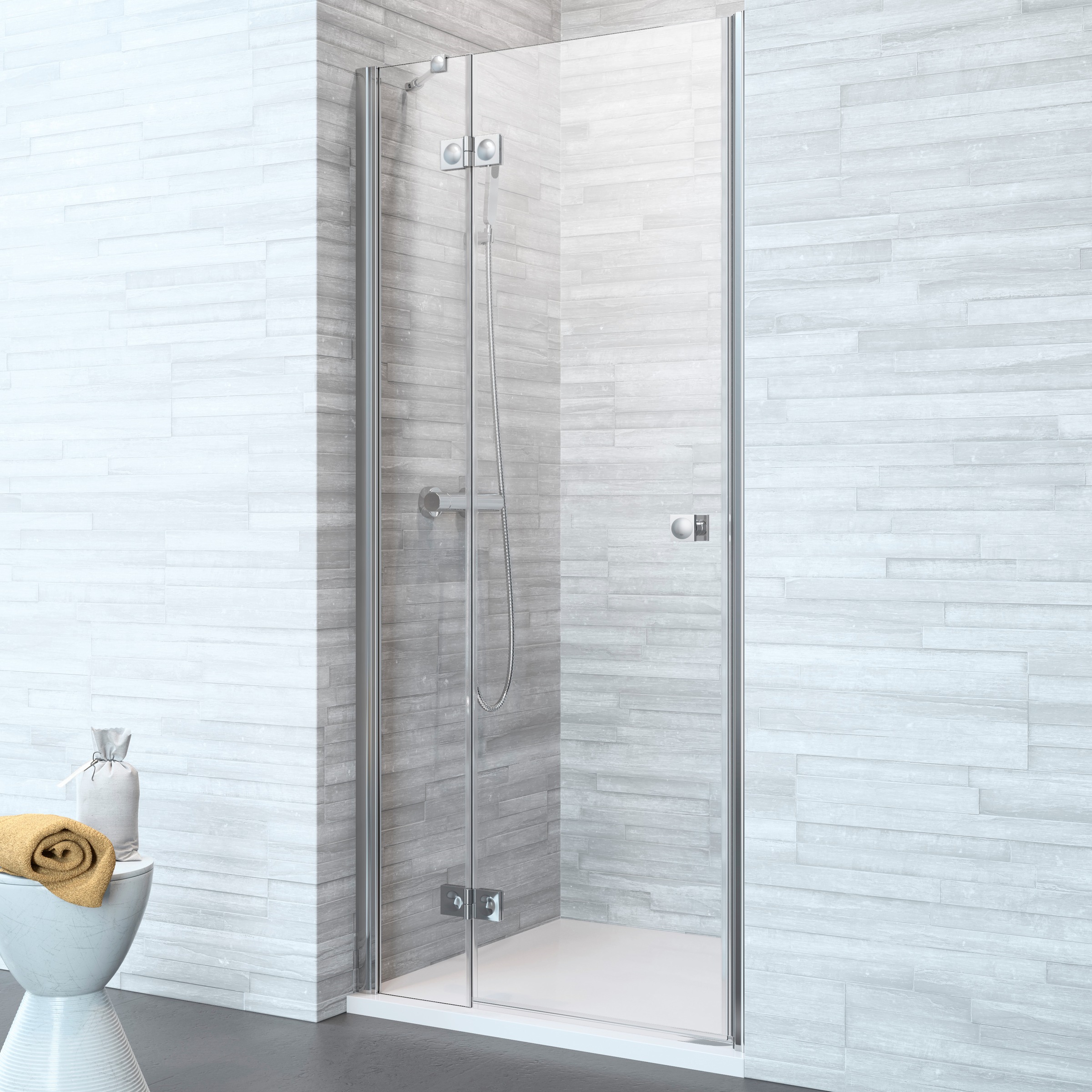 welltime by GEO Dusch-Drehtür »BDNH3001000L«, nur links montierbar, mit Festteil