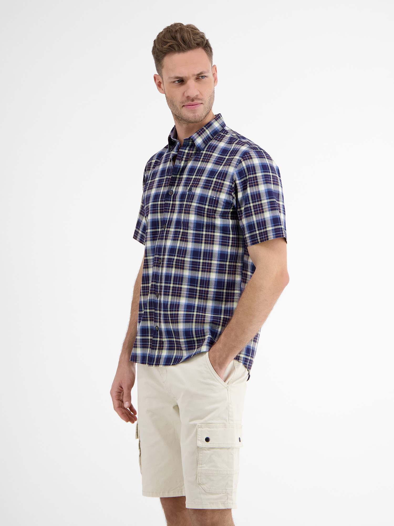 LERROS Kurzarmhemd »LERROS Halbarmhemd *Poplin Check*«