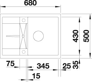 Blanco Granitspüle »METRA 45 S Compact« aus SILGRANIT®