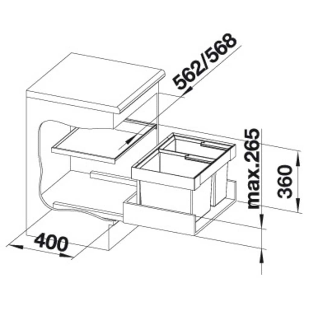 Blanco Mülltrennsystem »Flexon II 60/2«, 2 Behälter