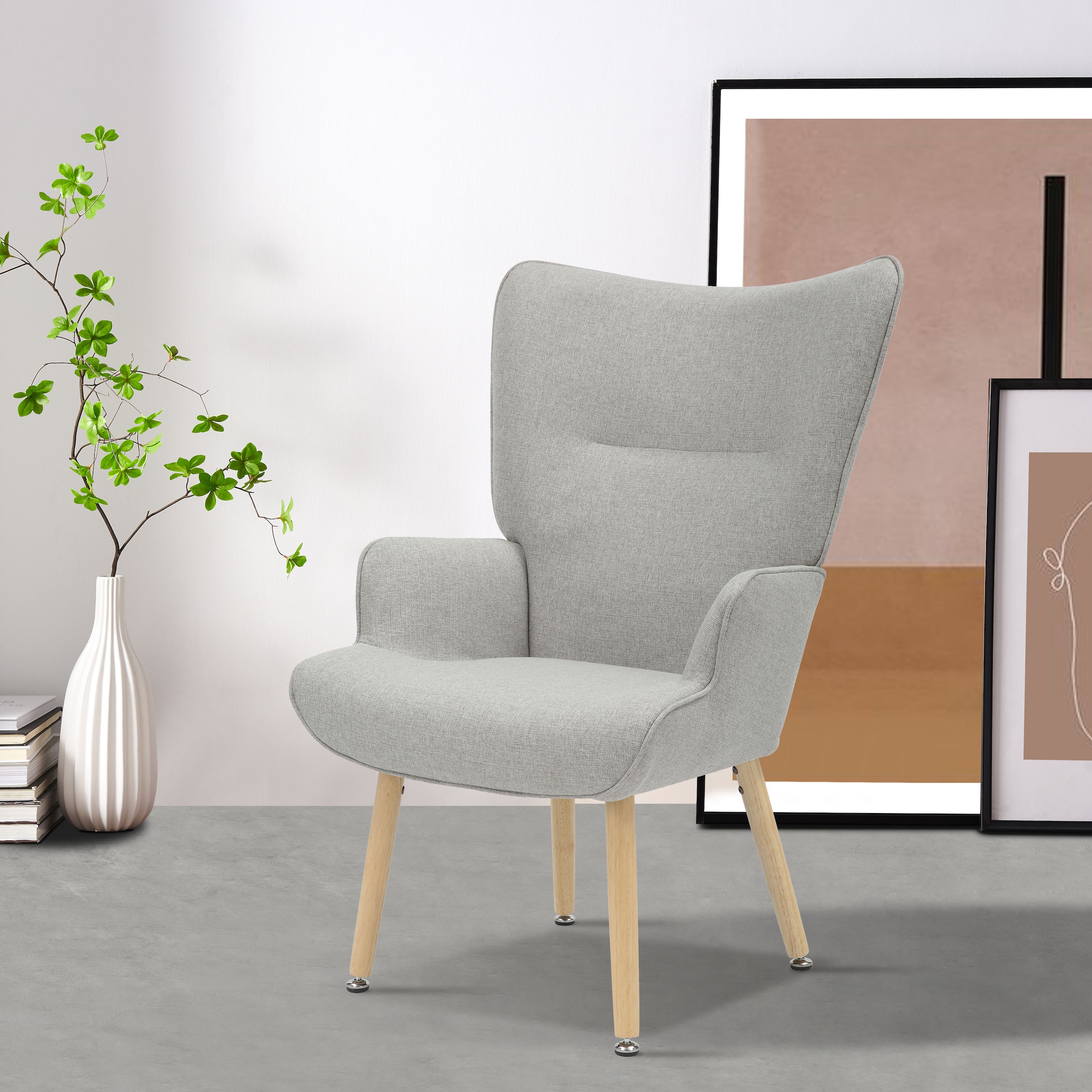 INOSIGN Relaxsessel »KEADY, Hochlehnsessel, TV-Sessel,« Relaxsessel, Ohrensessel mit stabilem Echtholzgestell