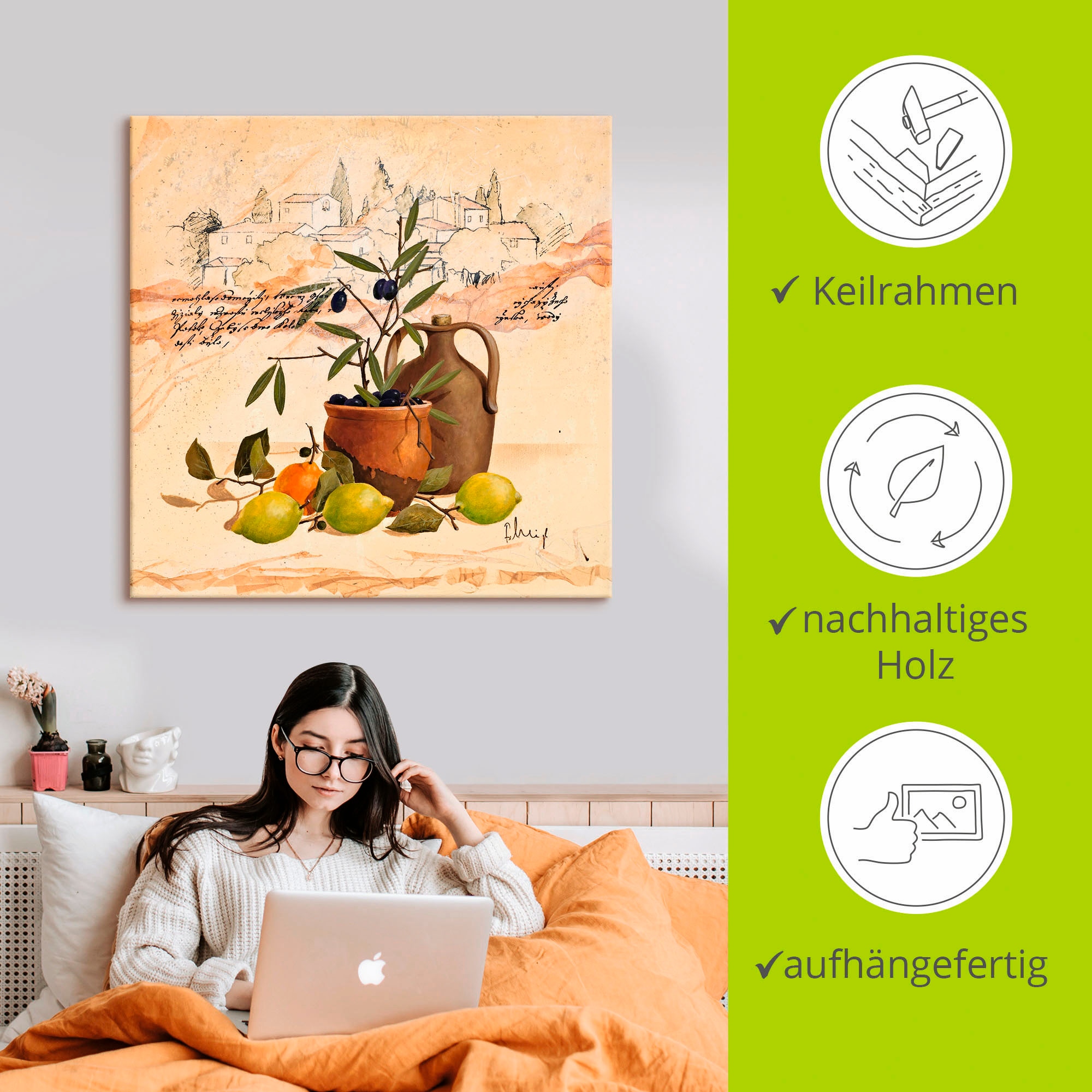 Artland Wandbild »Lavendel Impressionen« Arrangements 1 Stk. tlg. als Leinwandbild, Poster, Wandaufkleber in verschied. Größen