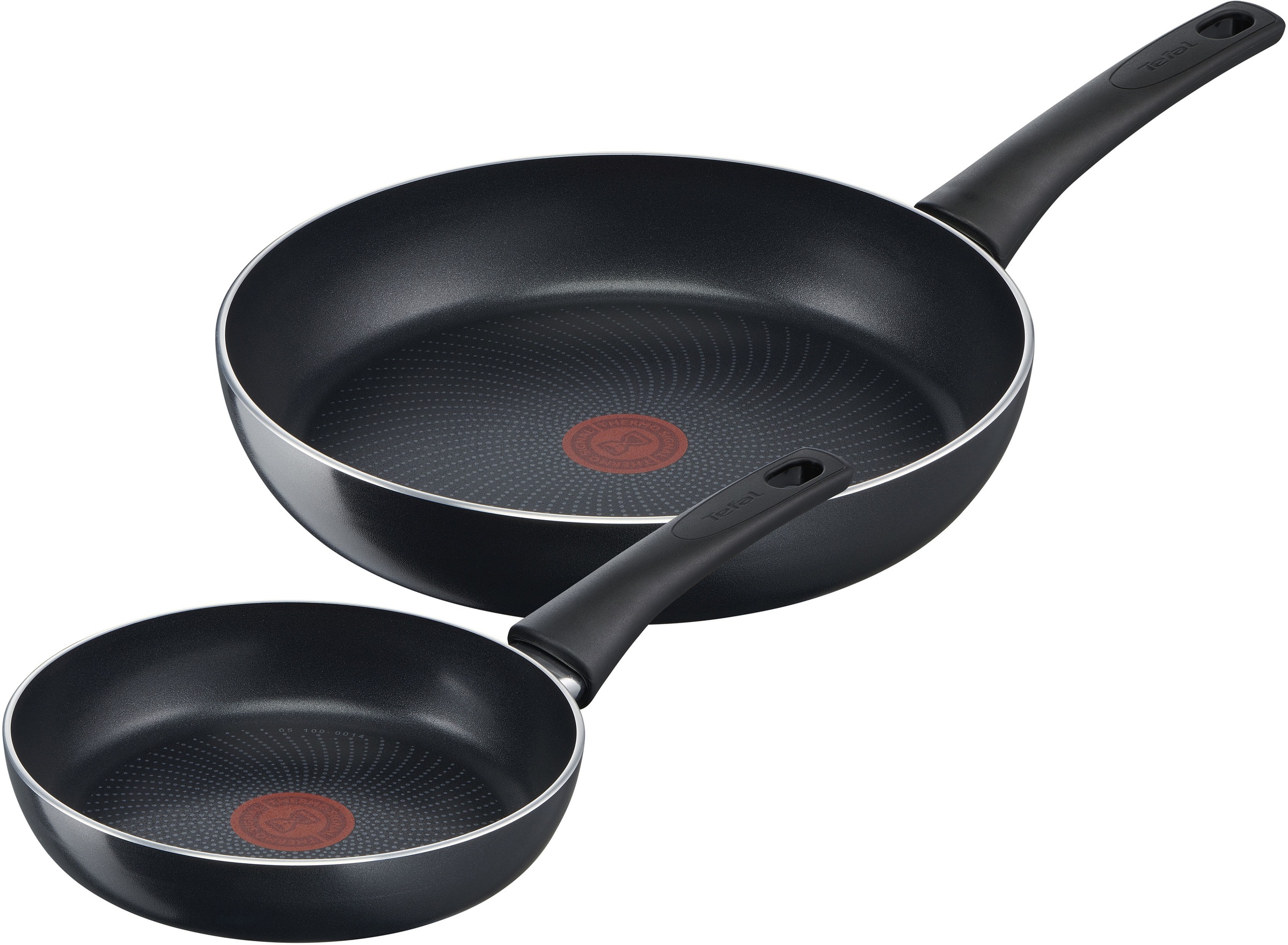 Tefal Pfannen-Set »C27890 Generous Cook«, Aluminium, (Set, 2 tlg.), sichere Antihaftversiegelung, Thermo-Signal Temperaturanzeiger, tiefe Form, hergestellt in Frankreich, induktionsgeeignet, 20/28 cm