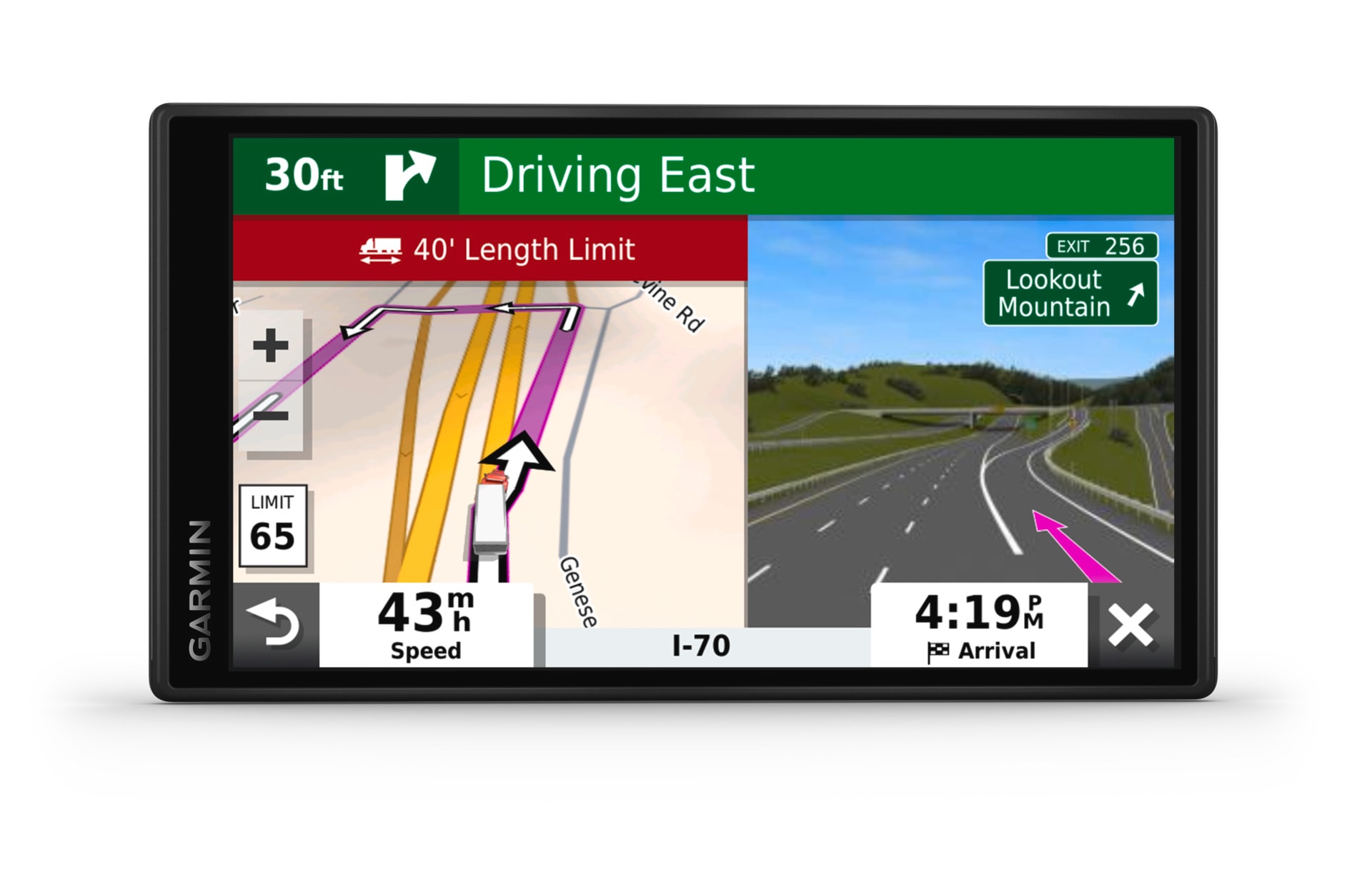 Garmin LKW-Navigationsgerät »DEZL LGV500 EU, MT-D, GPS«, (Europa (46 Länder) Karten-Updates), Integriertes WLAN, Sprachsteuerung und Bluetooth, 3D Karten, 46 Länder