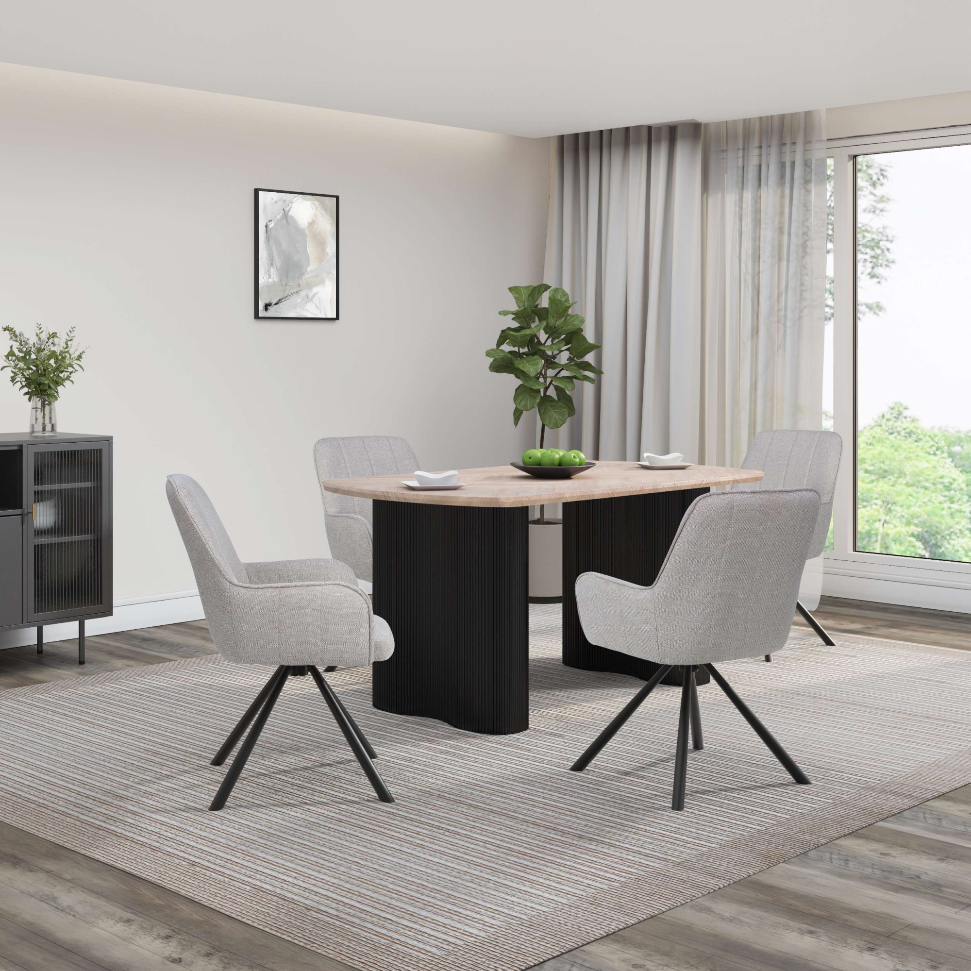 OTTO home Esszimmerstuhl »Flaurent« () 2 Stk.gepolsterte Rückenlehne, Armlehne und Sitzfläche, Sitzhöhe 50 cm