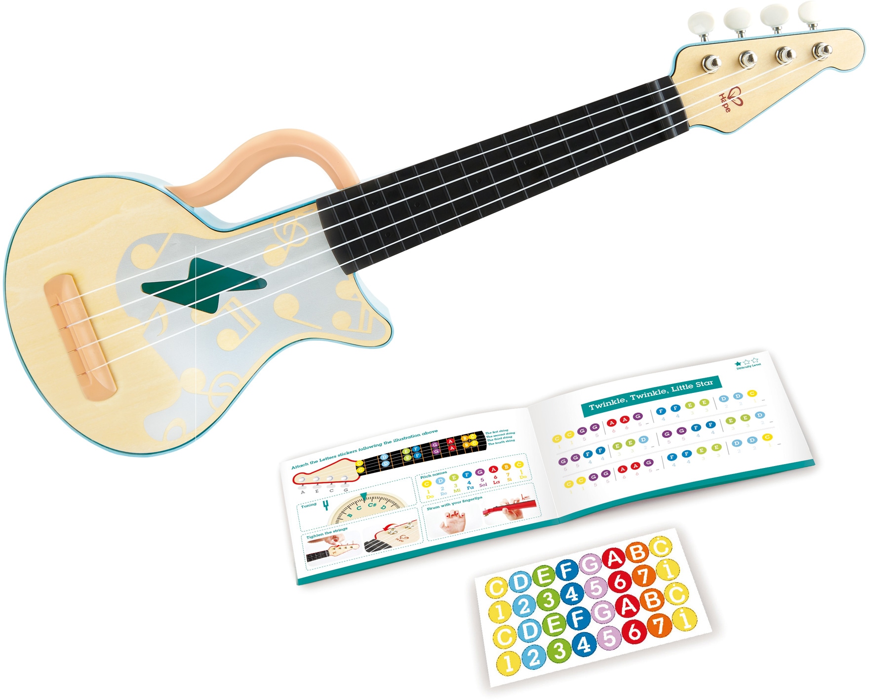 Hape Spielzeug-Musikinstrument »Rock'n'Roll Lern-Ukulele«