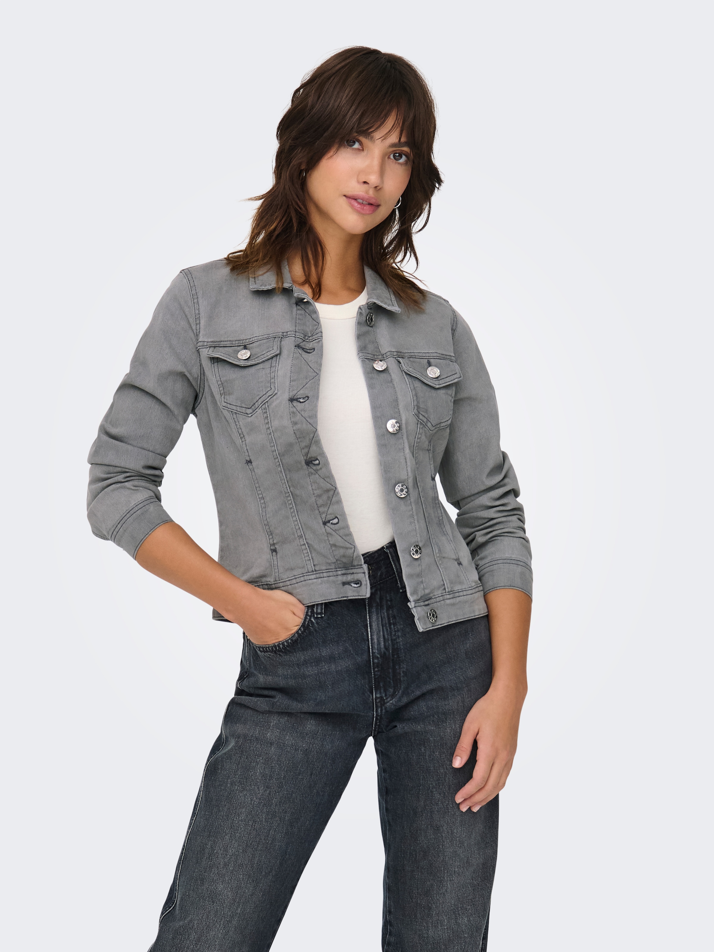 ONLY Jeansjacke »ONLWONDER DNM JACKET NOOS«, kurze, modische Form