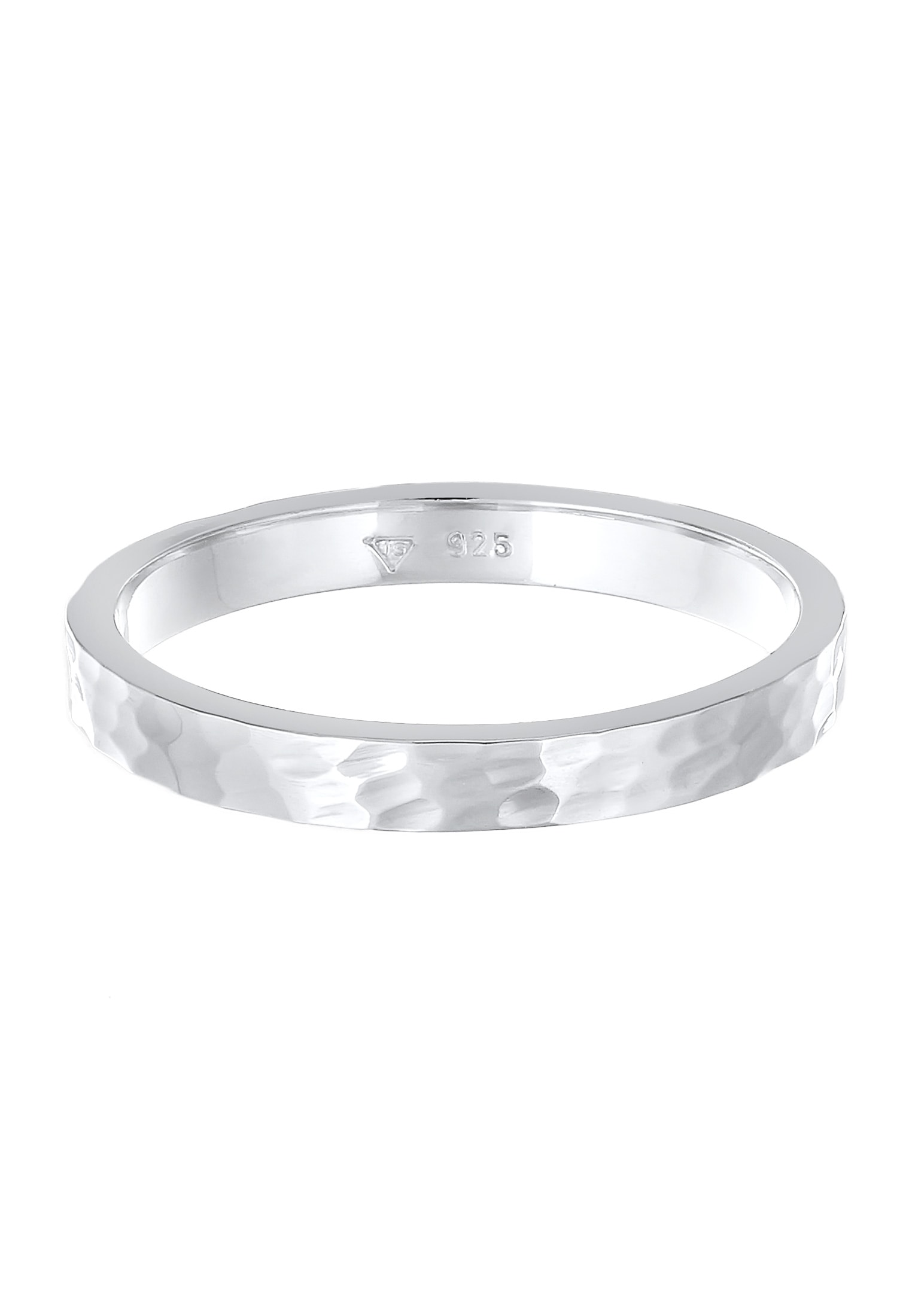 Elli Silberring »Ring Bandring Gehämmert 925 Sterling Silber«
