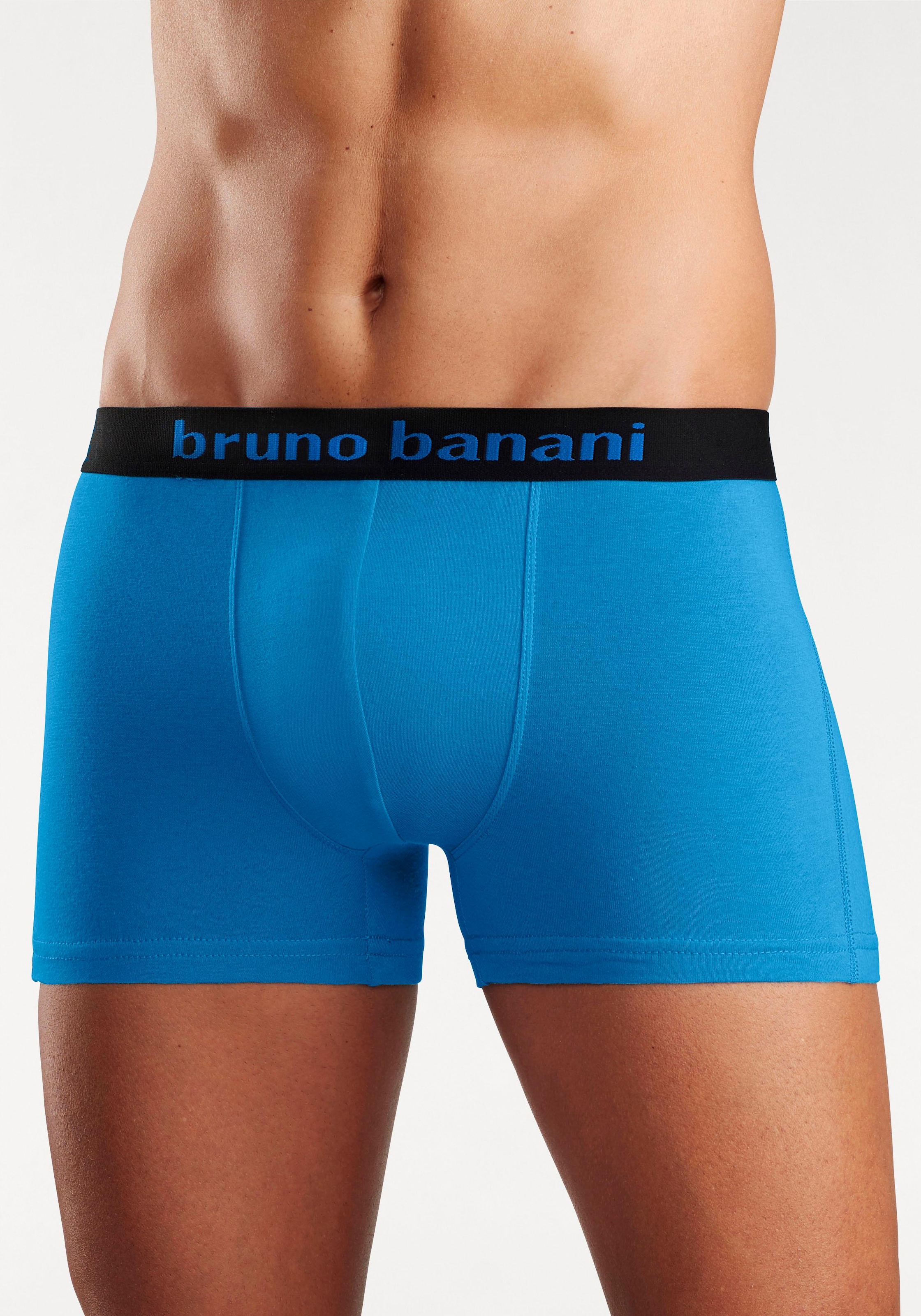 Bruno Banani Boxer, (Packung, 4 St.), mit farbigen Marken-Schriftzug am Bündchen