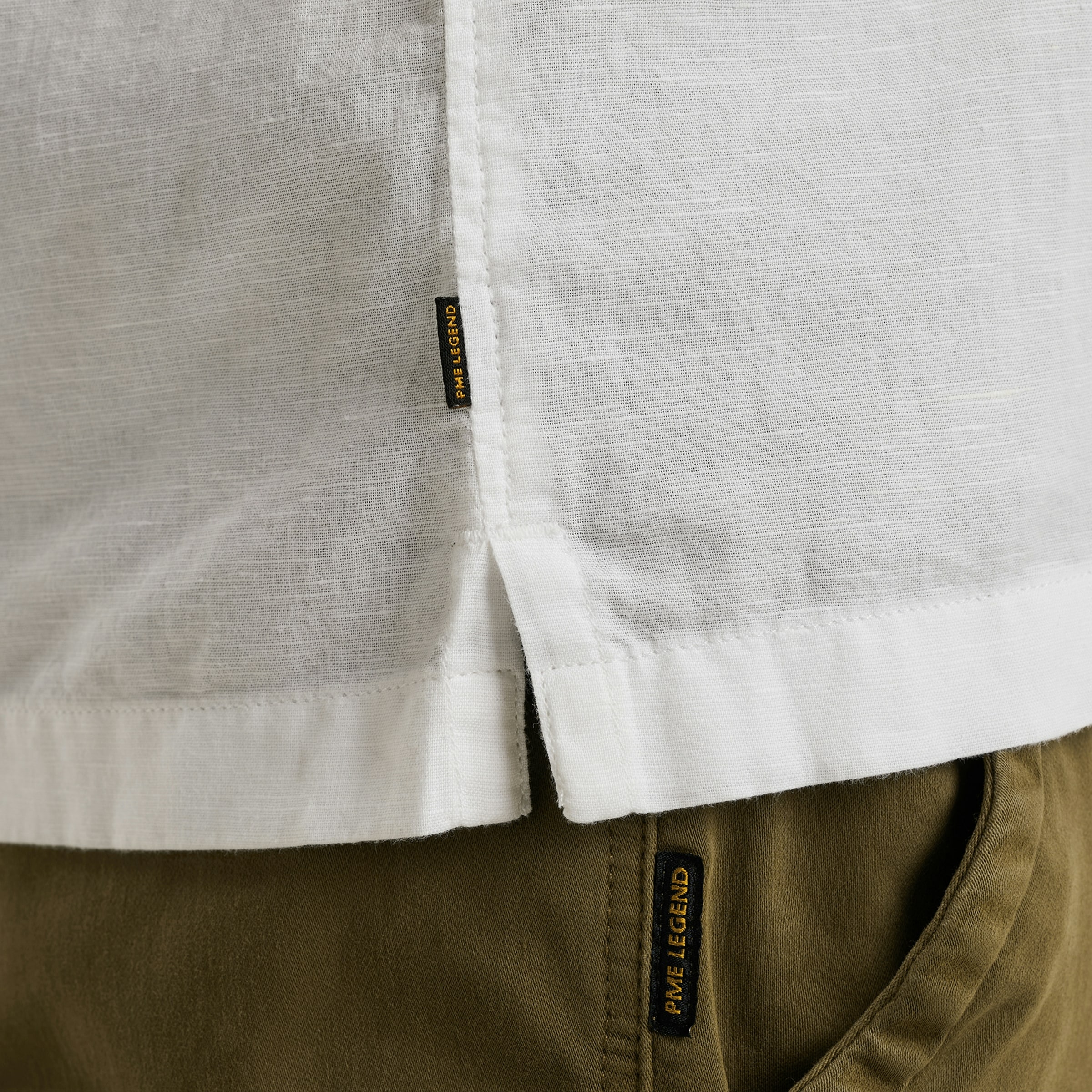 PME LEGEND Kurzarmhemd »Short Sleeve Shirt Ctn linen«, mit Leinenstruktur
