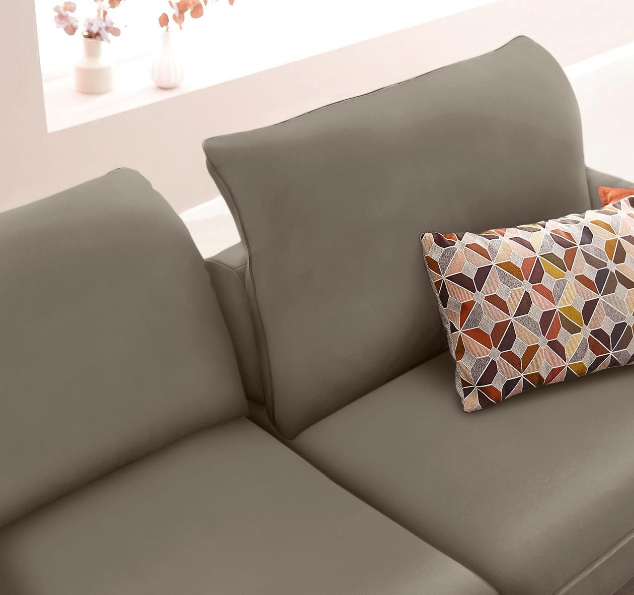 W.SCHILLIG Ecksofa »enjoy&MORE, Designsofa, elegant und bequem, L-Form«, mit Sitztiefenverstellung, Füße Chrom glänzend, Breite 294 cm