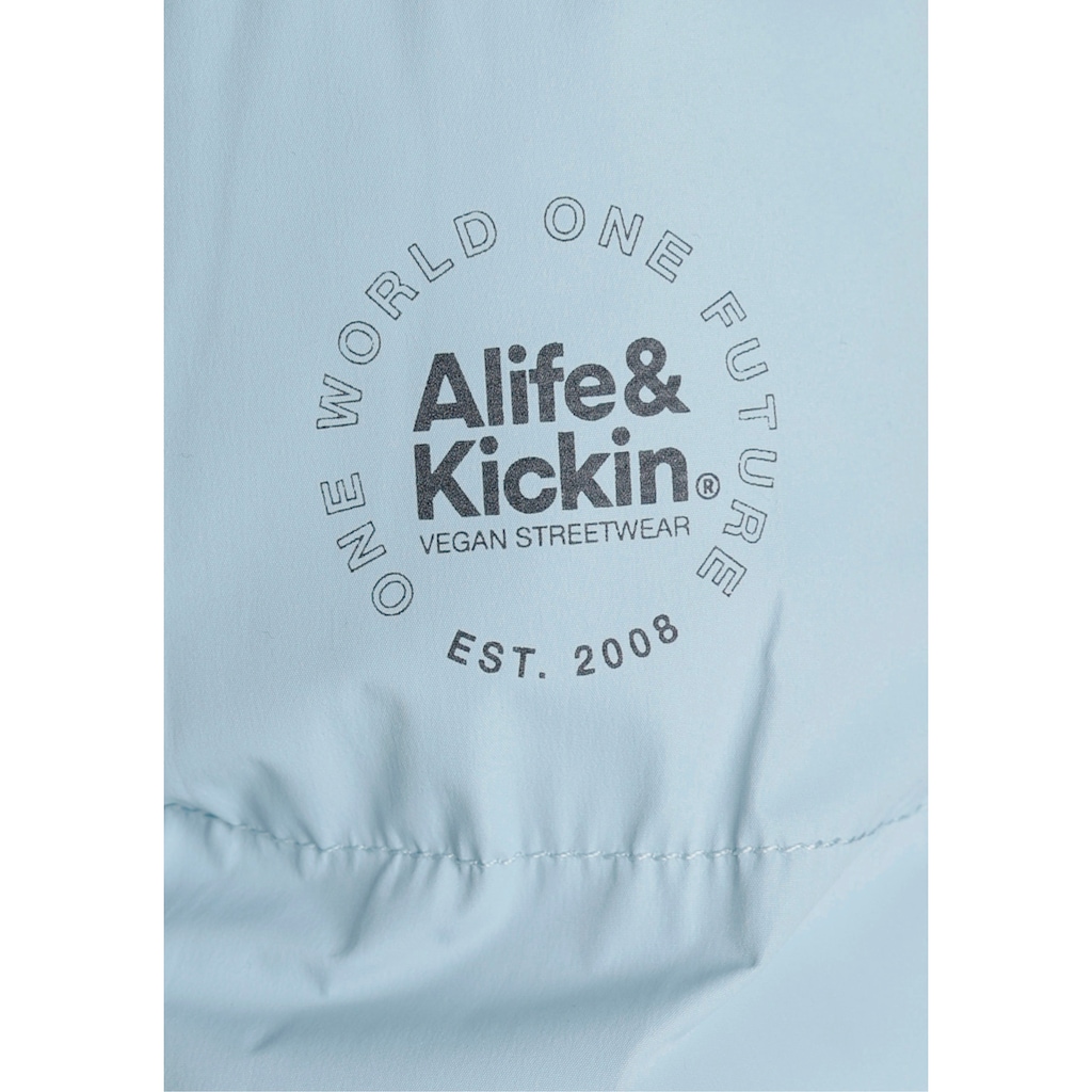 Alife & Kickin Outdoorjacke »JuaAK«, langer Steppmantel mit Kapuze, hohem Stehkragen mit Kinnschutz