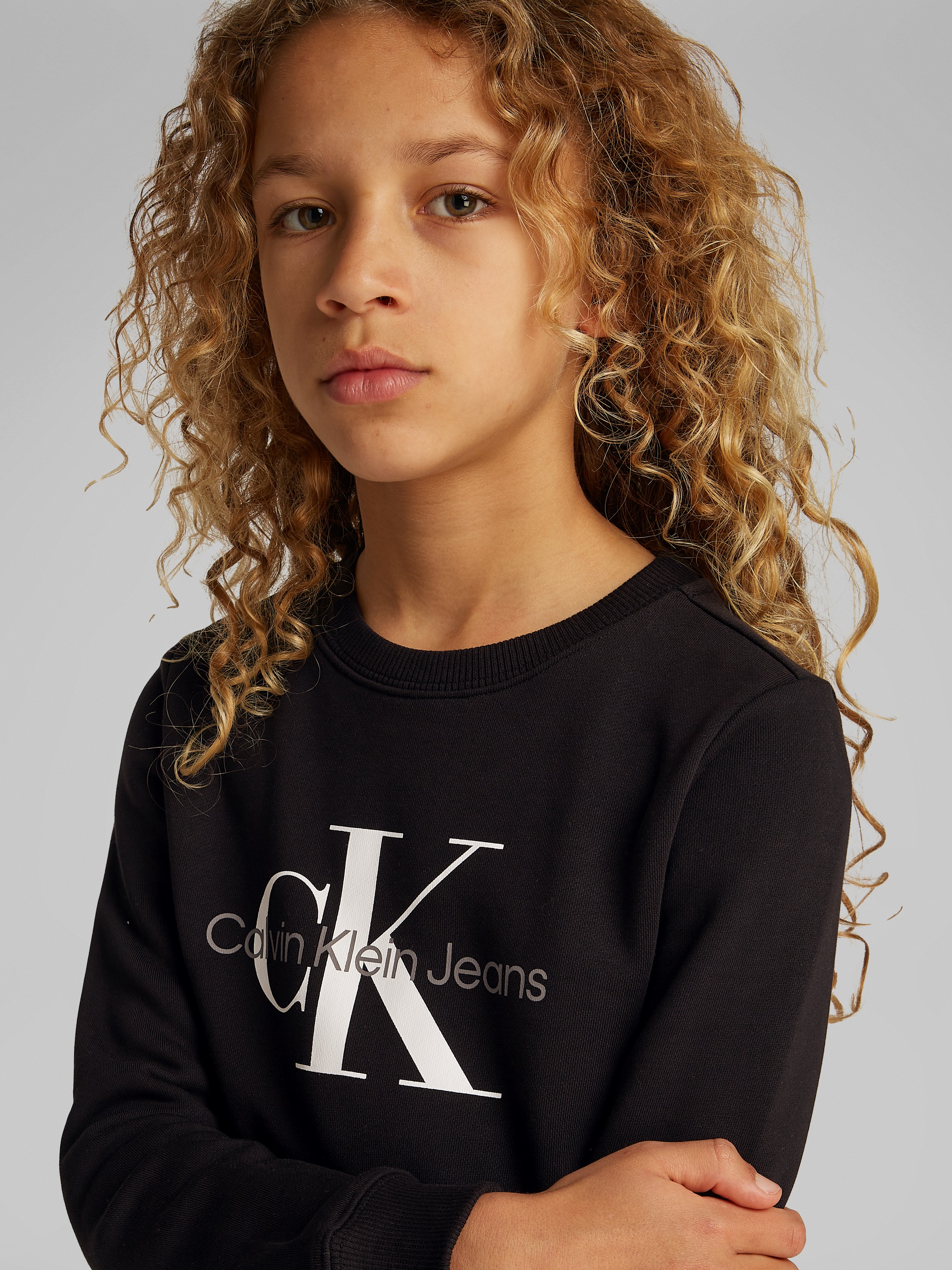 Calvin Klein Jeans Sweatshirt »CK Monogram Terry Cn«, für Kinder bis 16 Jahre und mit Logodruck