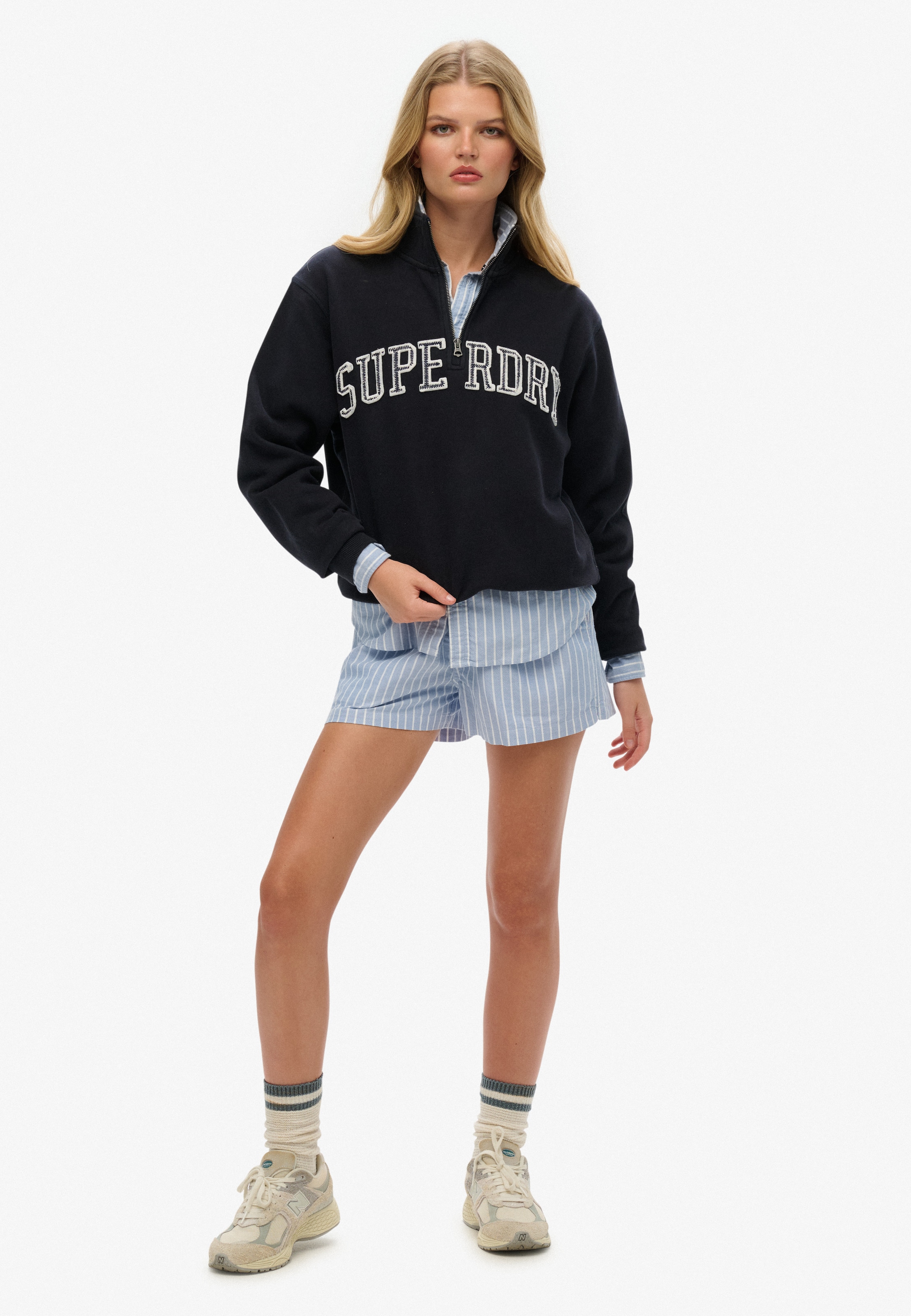 Superdry Sweatshirt »ATHLETIC ESS APPLIQUE HALF ZIP«
