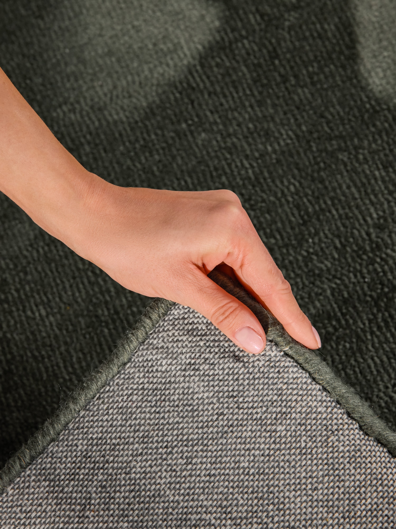 Villeroy & Boch Teppich »Wollteppich Kari« rechteckig 17 mm Höhe Handgewebt, Wolle, Bordüre, Einfarbig, Läufer, Wohnzimmer, Modern