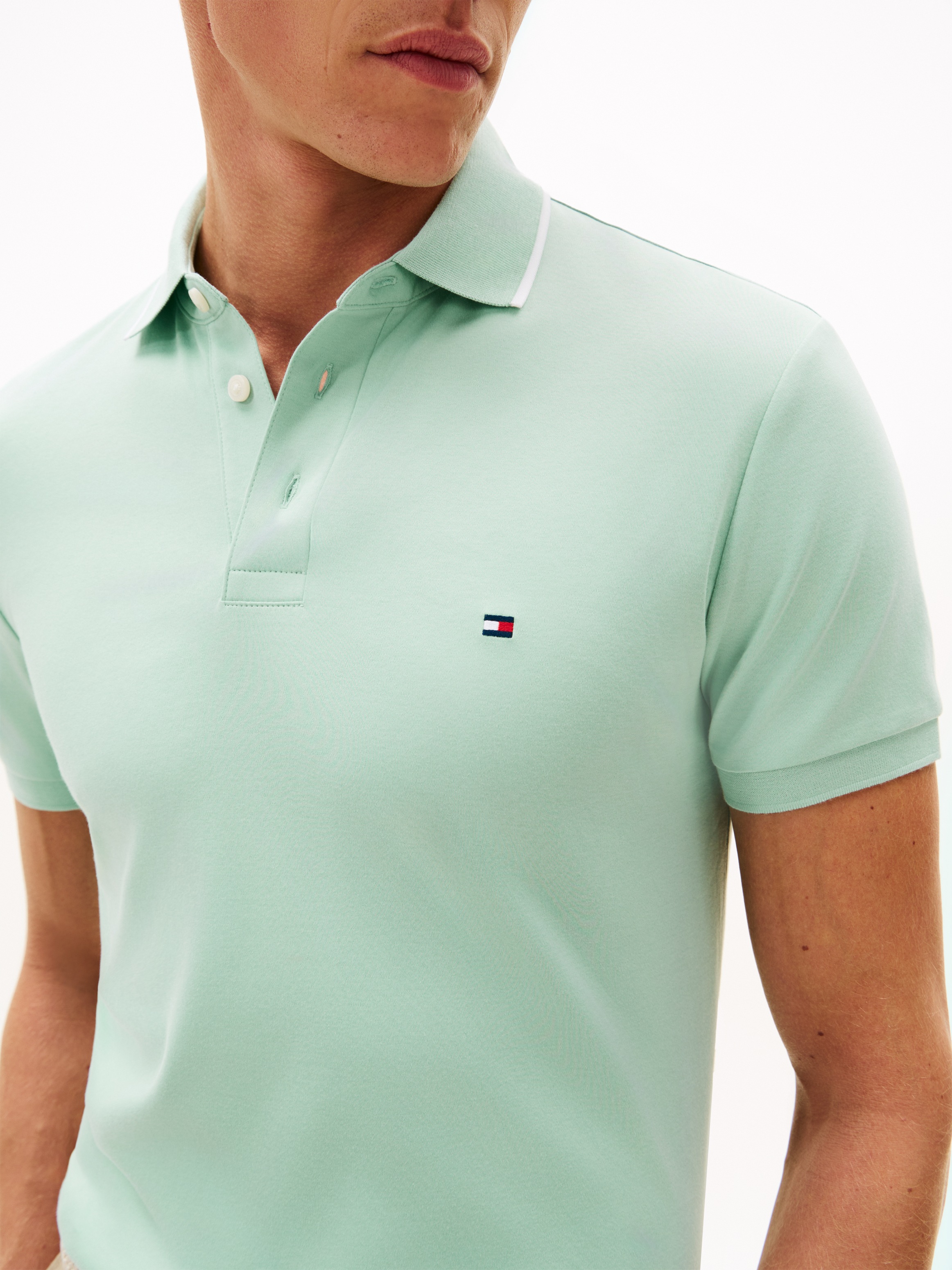Tommy Hilfiger Poloshirt »LIQUID COTTON TIPPED« Slim fit mit Polokragen