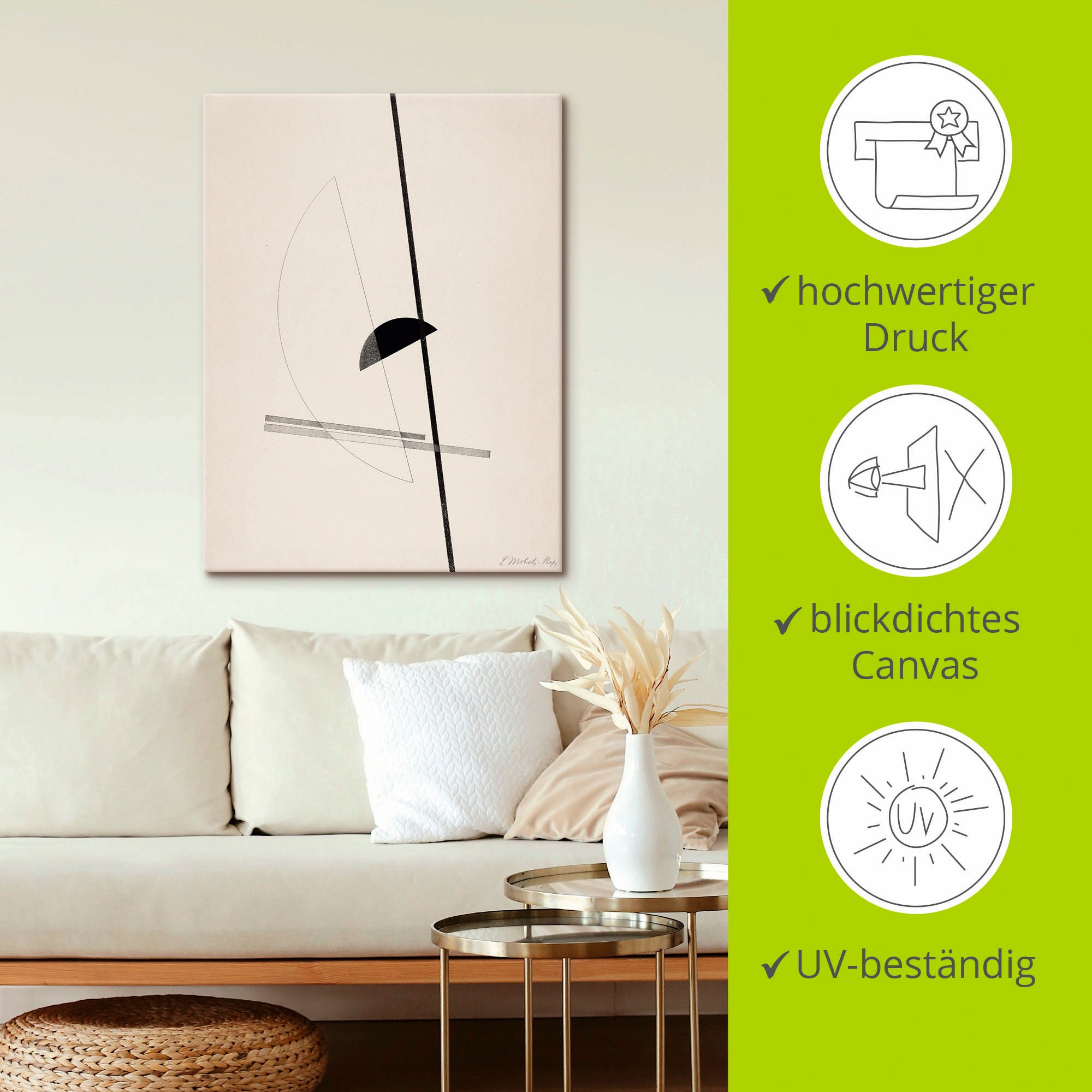 Artland Wandbild »Konstruktionen«, Muster, (1 St.), als Leinwandbild, Poster in verschied. Größen