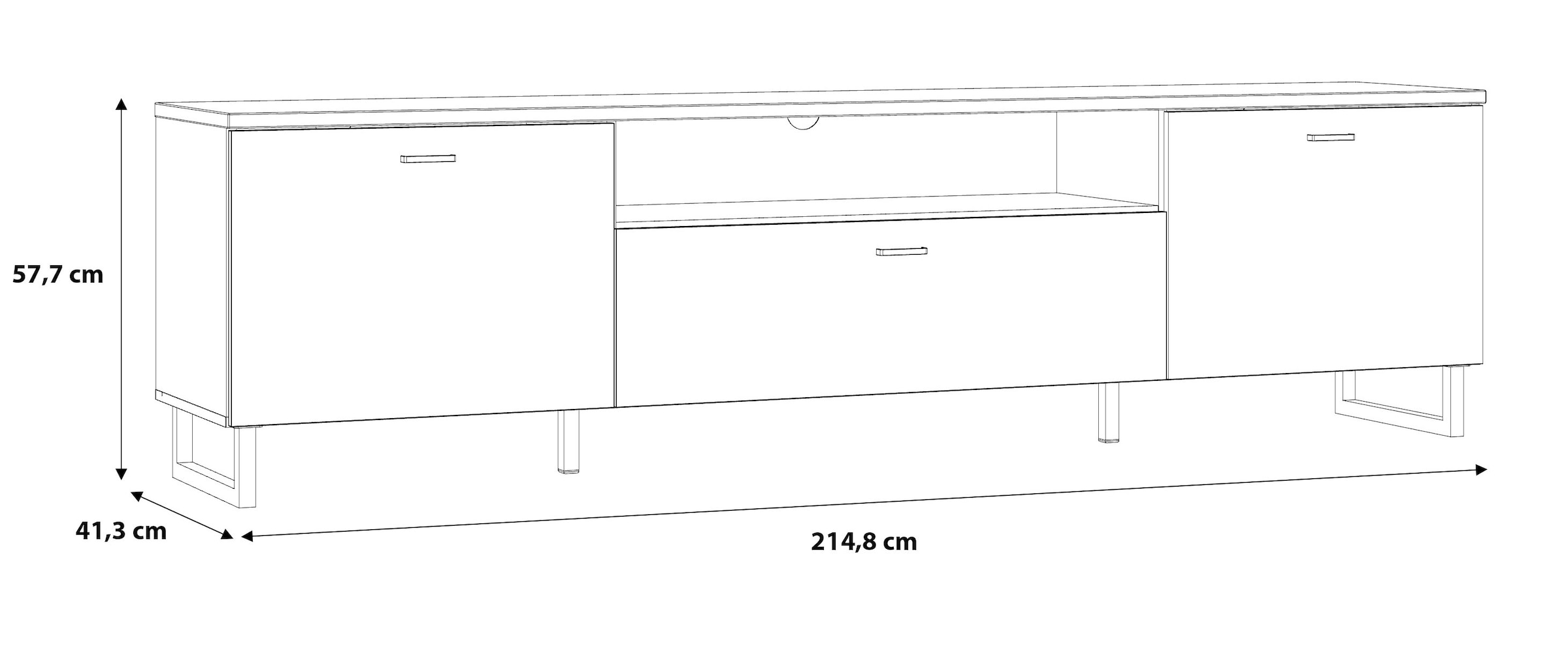FORTE TV-Schrank »Leokadia«, Breite ca. 214 cm