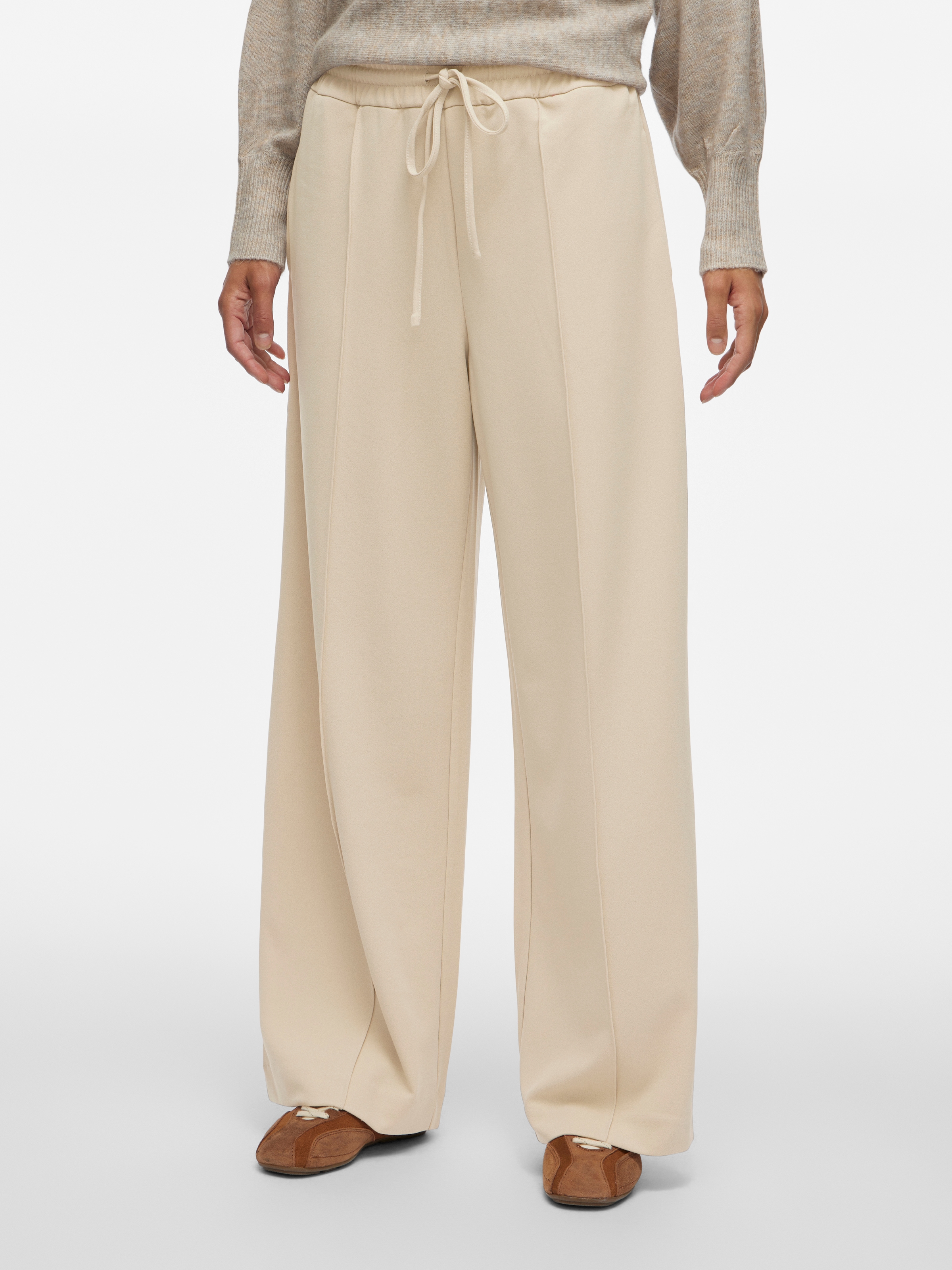 Vila Schlupfhose »VICLUA HW WIDE PANTS-NOOS«  Materialmix