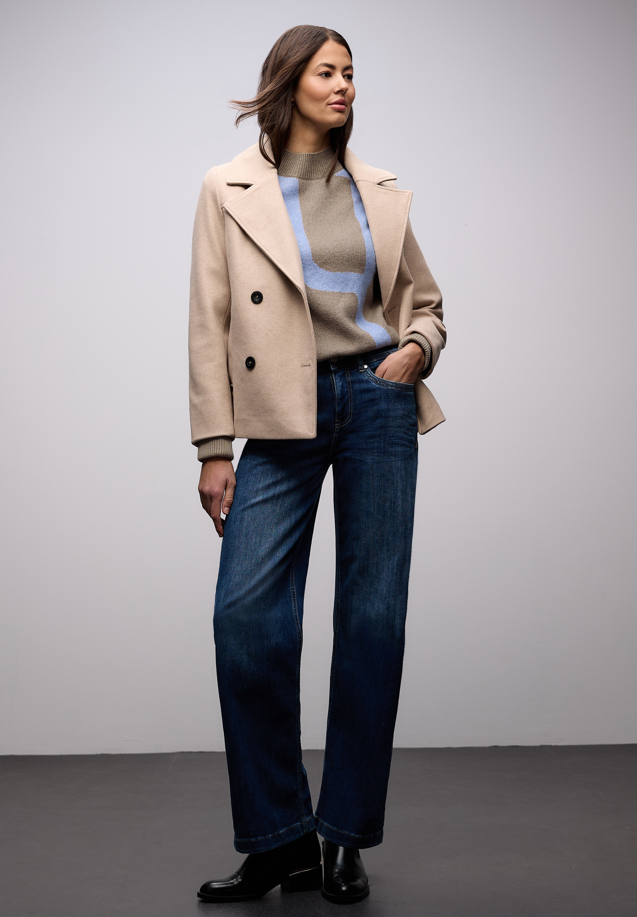 STREET ONE Strickpullover mit grafischem Muster