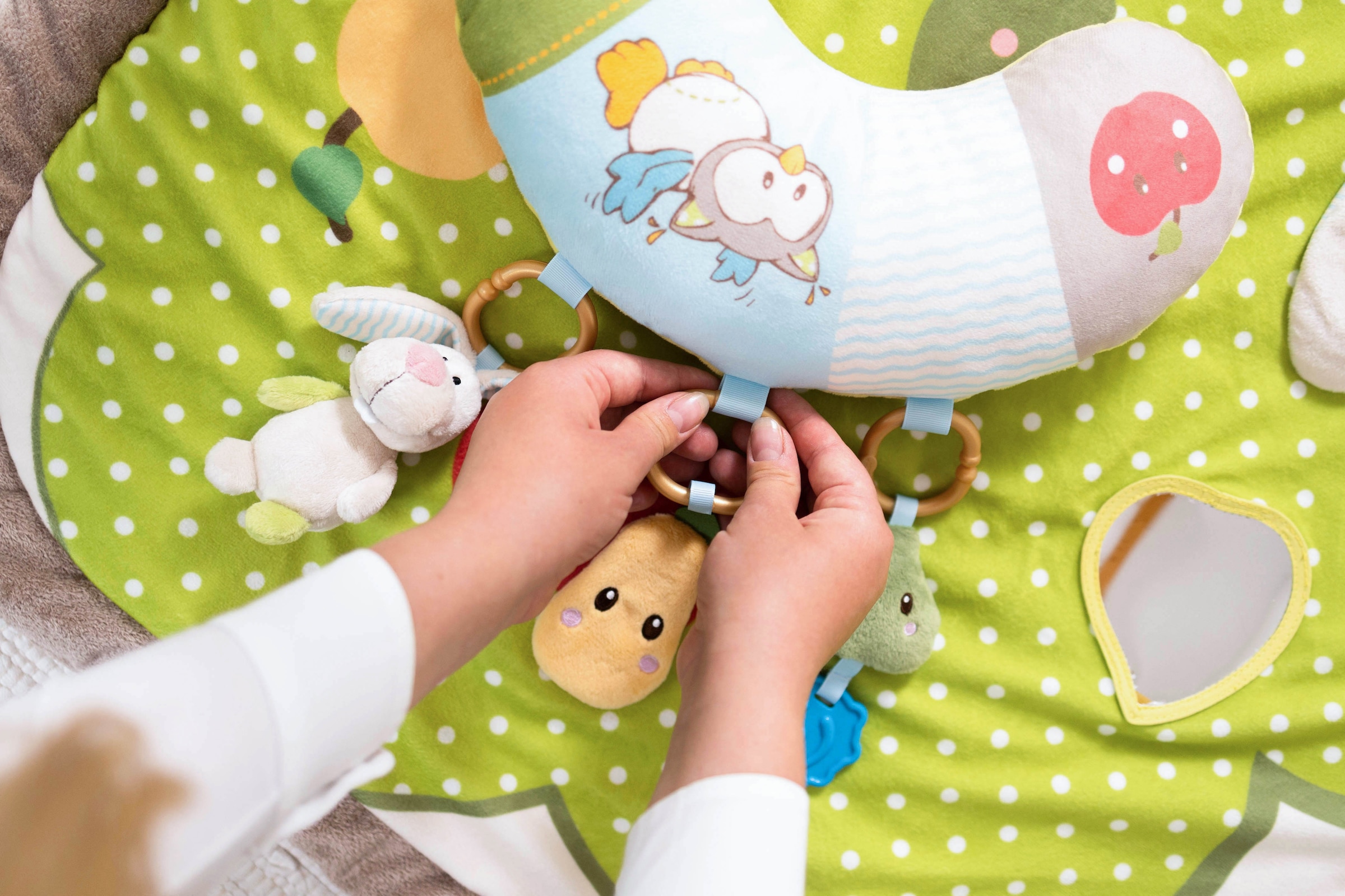 Nici Baby Gym »My First NICI Kollektion, 3-D Activity-Decke«, mit Spielkissen Hase und Eule