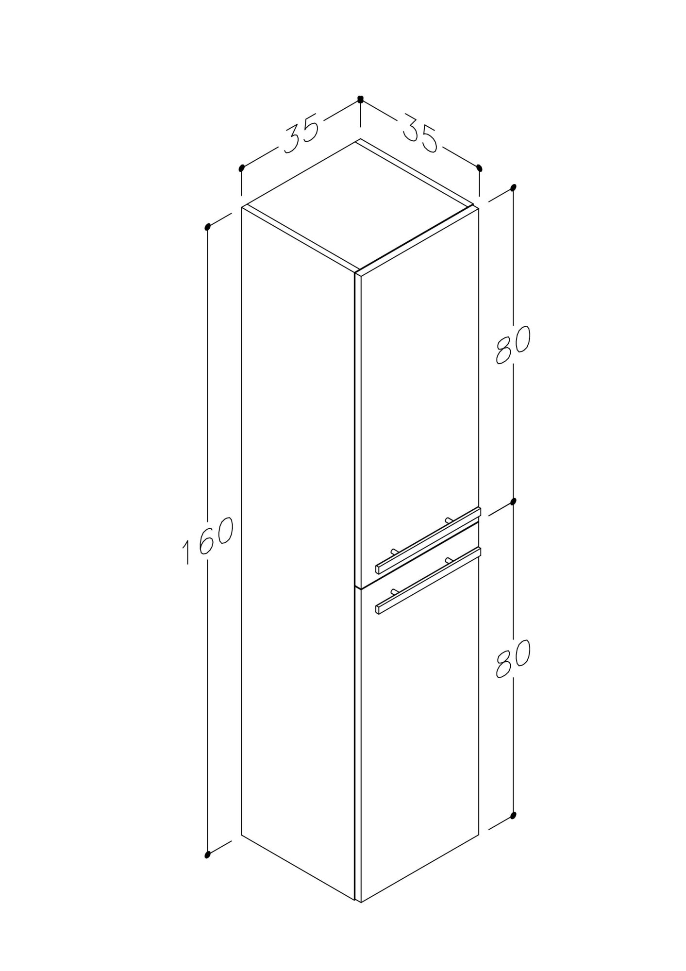 welltime Hochschrank »Serena«, mit Soft-Close-Funktion, Breite 35 cm, FSC®-zertifiziertes Material