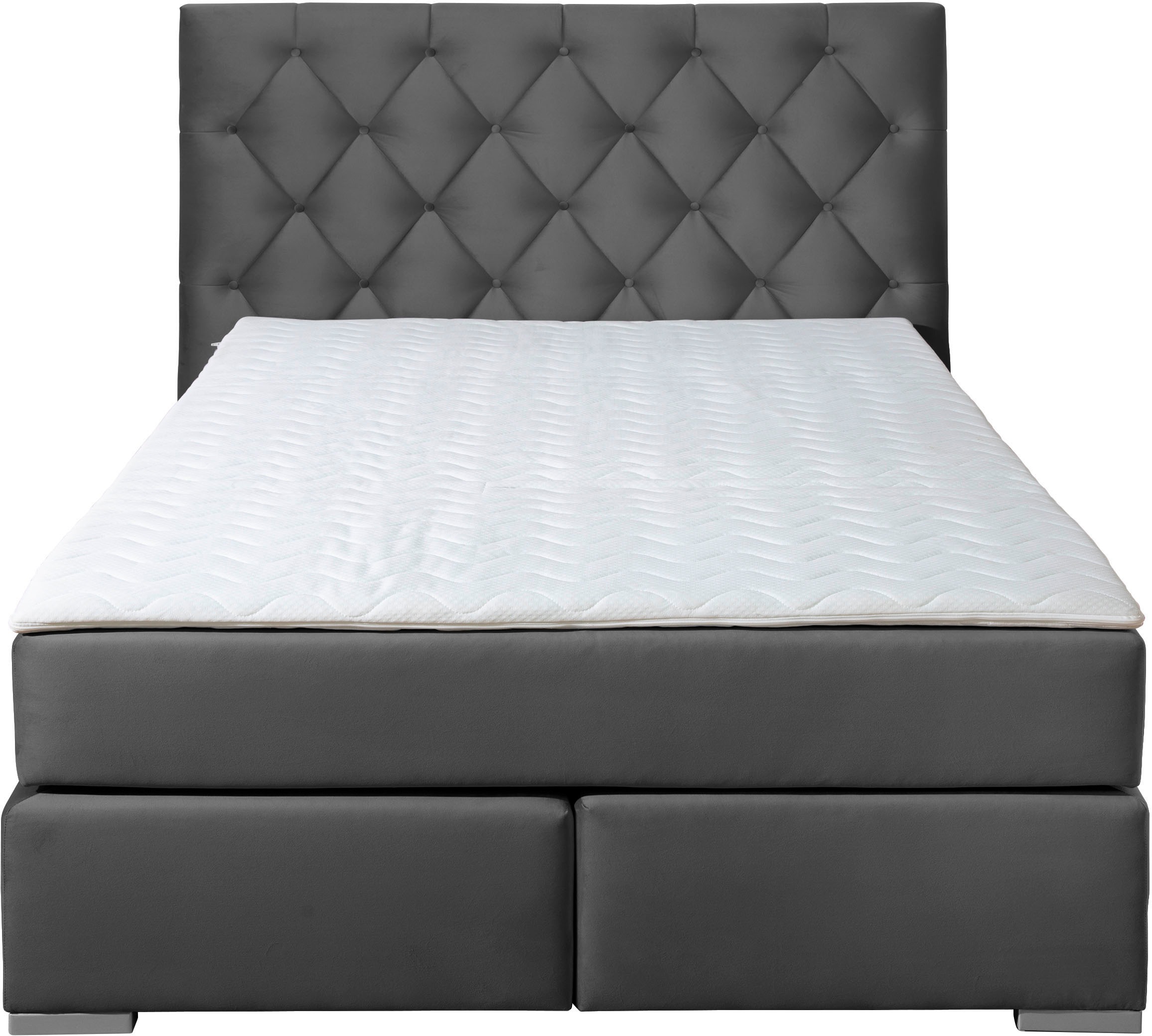 Home affaire Boxspringbett »Chalon, in verschiedenen Breiten« inkl. Topper, wahlweise in H2, H3 oder H4 erhältlich
