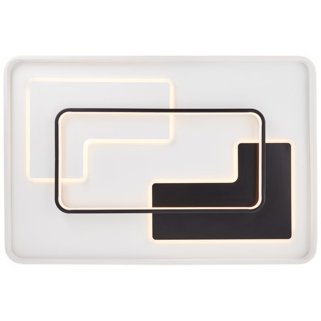 Brilliant LED Deckenleuchte »Barden« 1 Stk. Tageslichtweiß 90 x 60 cm, dimmbar, CCT, 7100 lm, Fernbedienung, Memory, weiß/schwarz