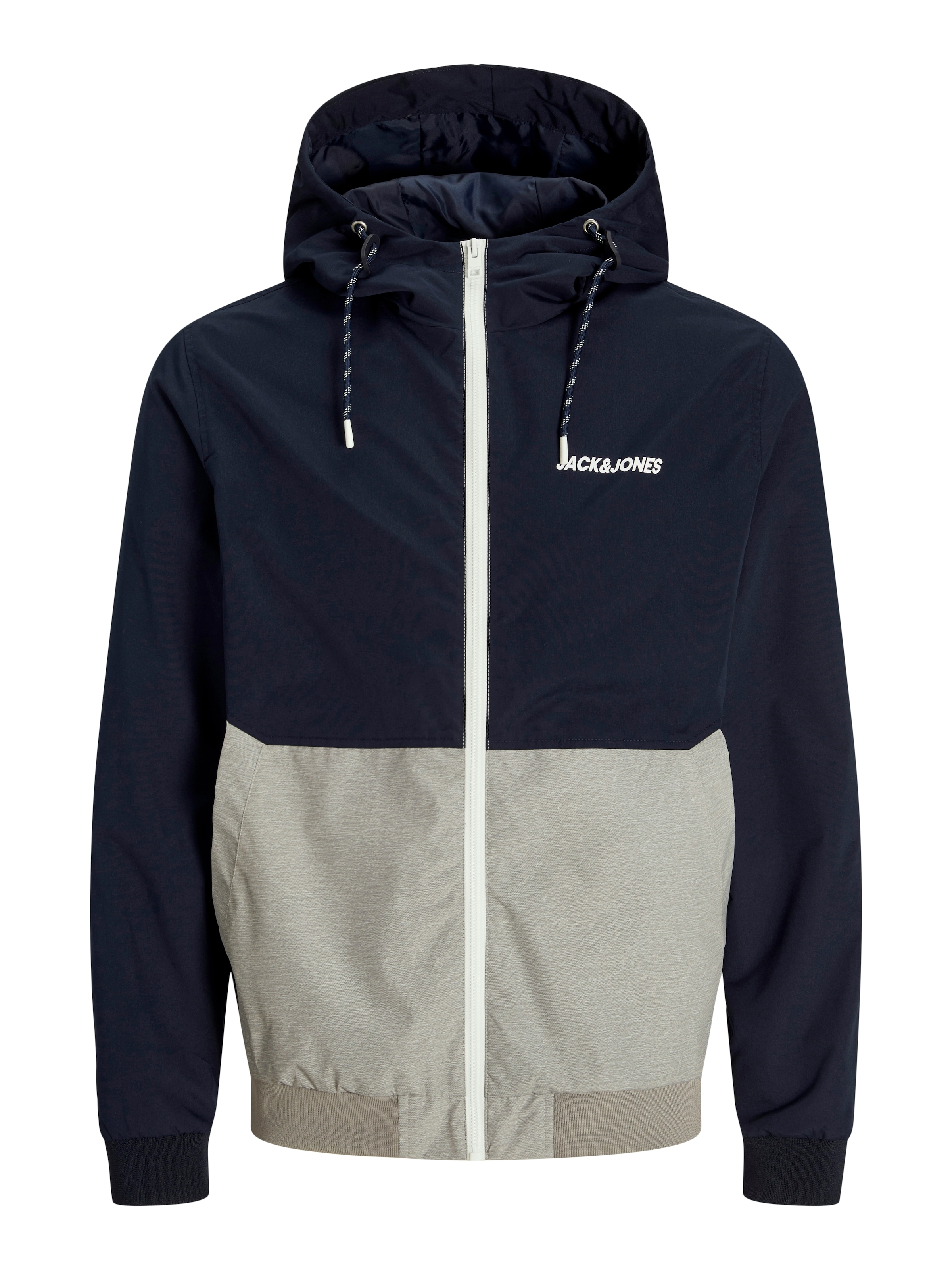 Jack & Jones Blouson »JJERUSH HOOD BOMBER NOOS«, mit Kapuze, mit Logo Schriftzug