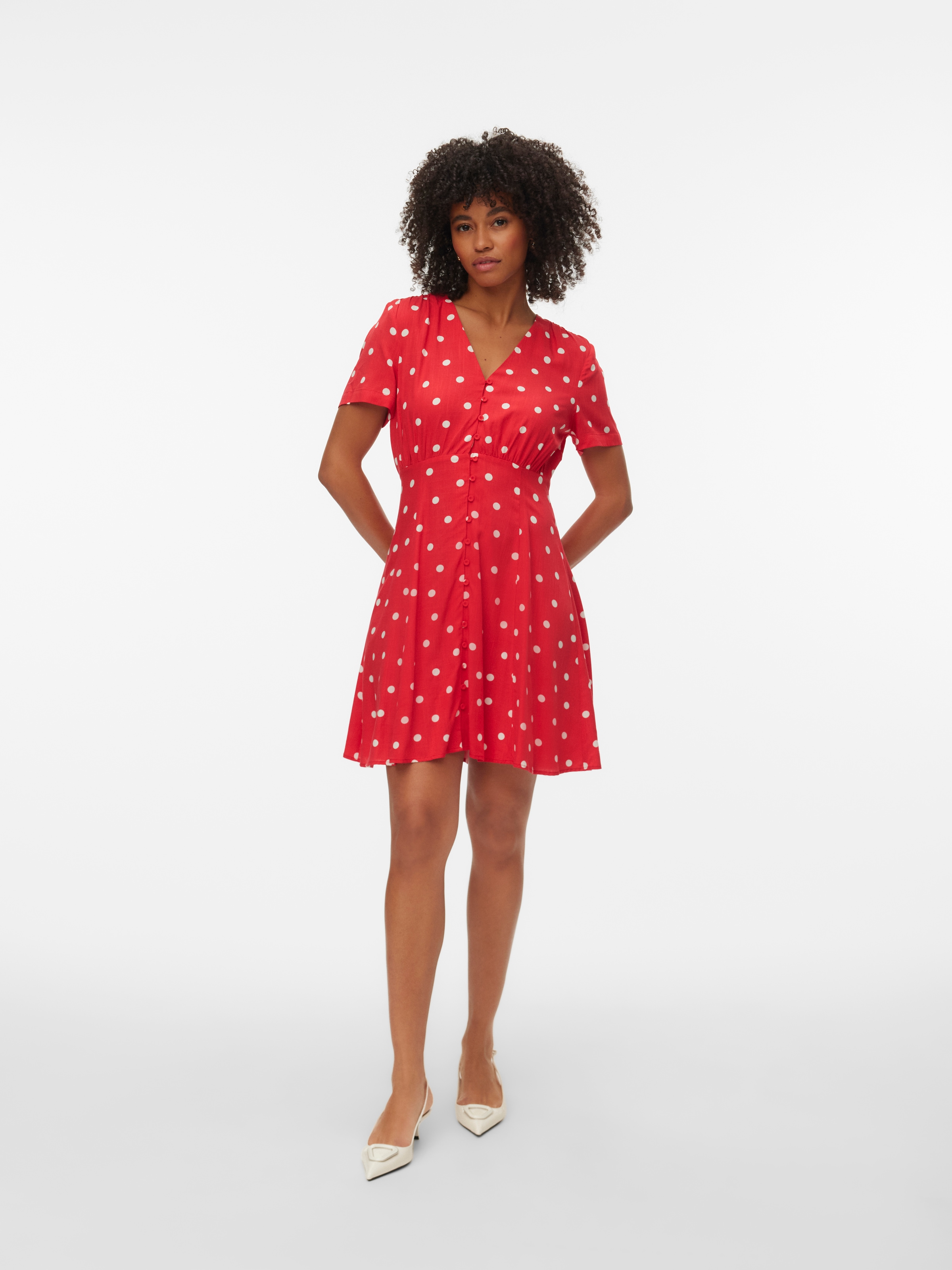 Vero Moda Minikleid »VMKORA S/S SHORT DRESS WVN BTQ« Viskose