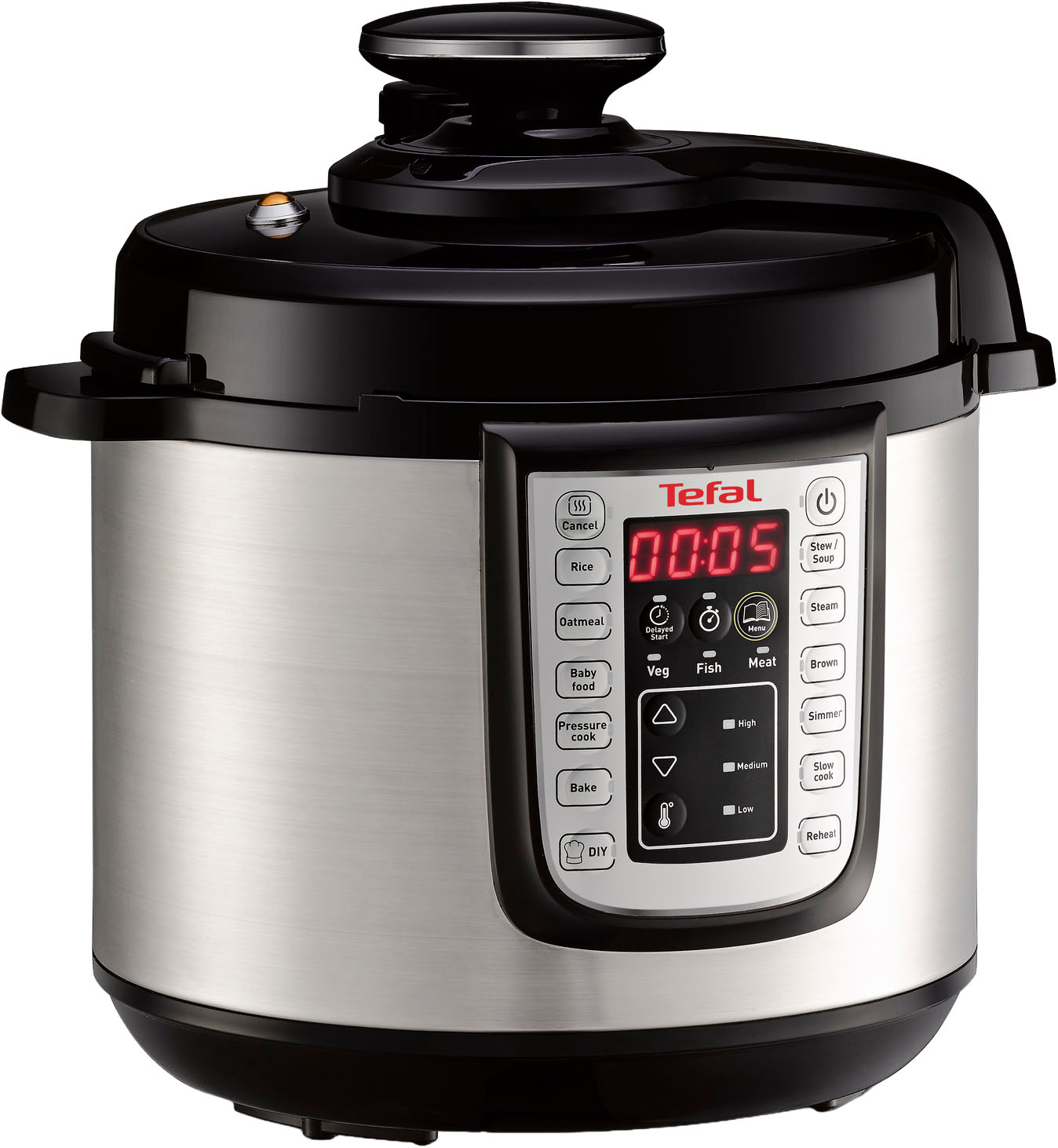 Tefal Multikocher "Fast & Delicious inkl. Reislöffel, Untersetzer, Messbecher & Rezepten" Schnellkochtopf/ Heißluftfritteuse, 25 automatische
