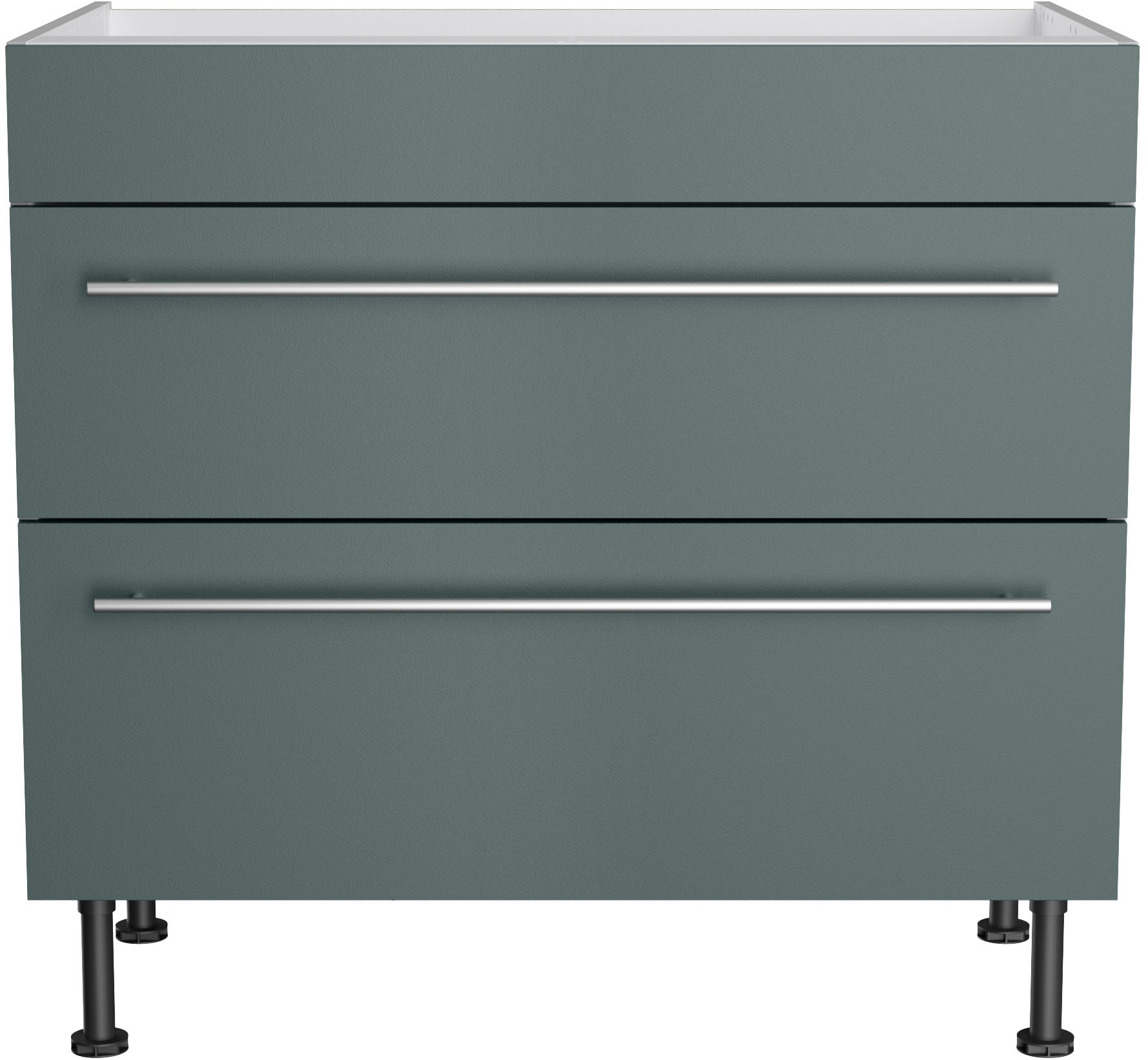 KOCHSTATION Kochfeldumbauschrank »KS-Bern2« Breite 90 cm, Kochfeldumbauschrank, 2 Auszügen, 1 feste Blende