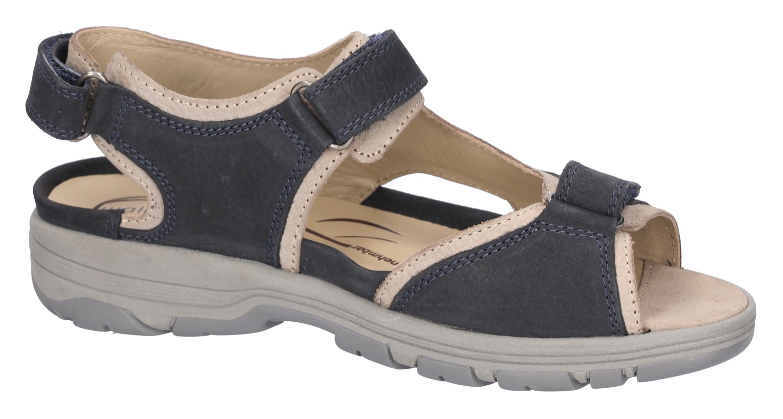 Waldläufer Sandale, Sommerschuh, Outdoorschuh, Keilabsatz, in Trekking-Optik, H-Weite