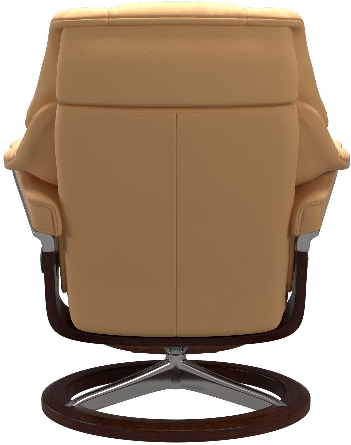 Stressless® Relaxsessel »Reno«, (Set, Relaxsessel mit Hocker), mit Hocker, mit Signature Base, Größe S, M & L, Gestell Braun