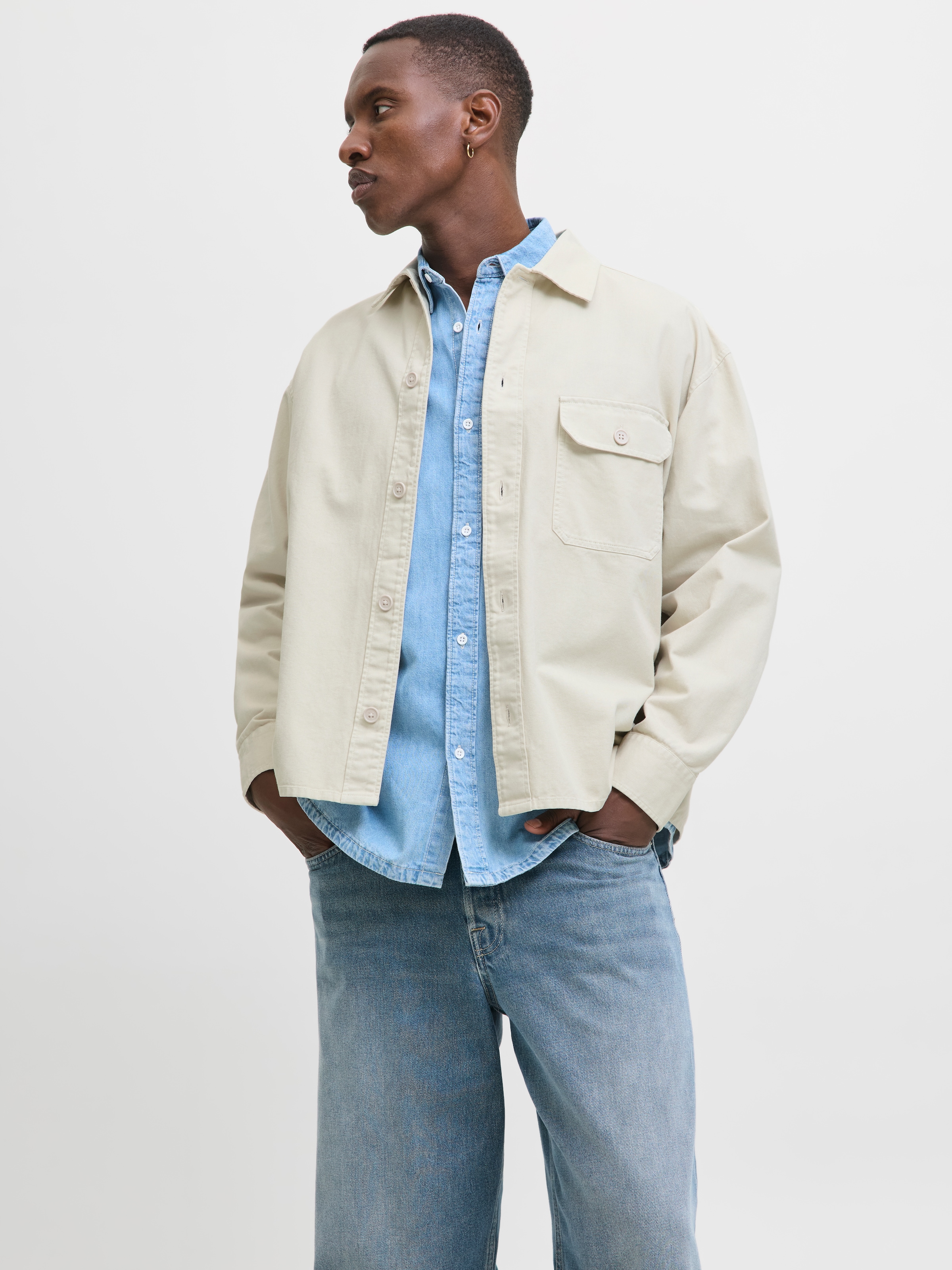 Jack & Jones Langarmhemd »JJEDOVER OVERSHIRT LS SN«