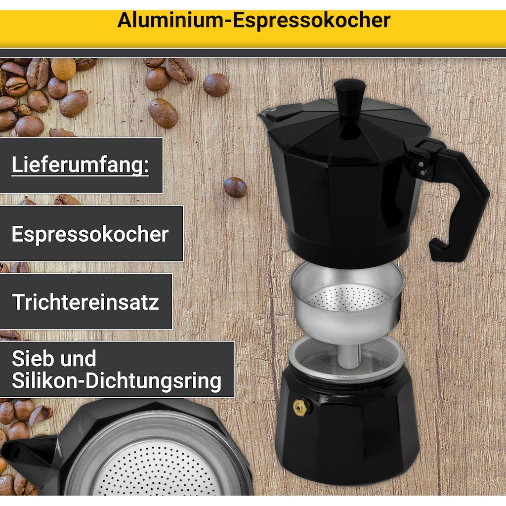 Krüger Espressokocher »Italiano«, 0,35 l Kaffeekanne