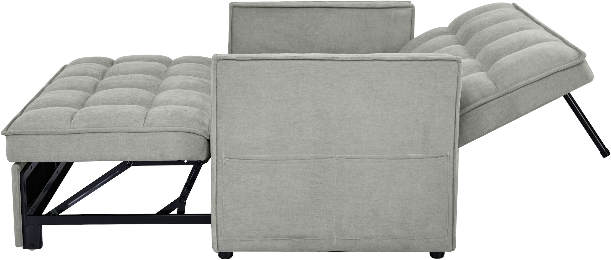 OTTO home Schlafsofa »STEFFO, 159 cm, 2-Sitzer, mit verstellbarer Rückenlehne« Klappmechanismus, Feinstruktur-Bezug, natürliche Farben