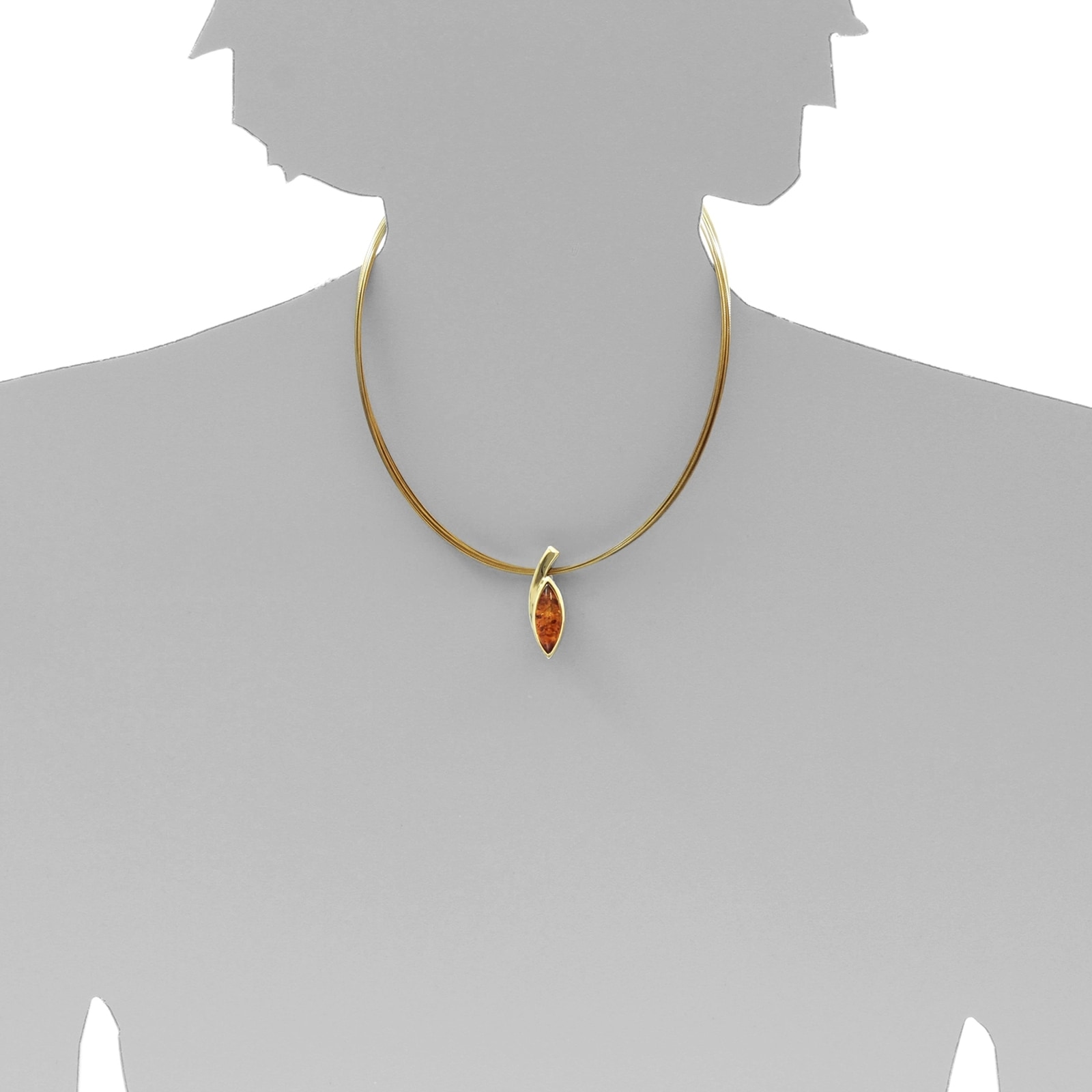OSTSEE-SCHMUCK Kettenanhänger »- Gleiter-Marieke - Gold 333/000 - Bernstein«