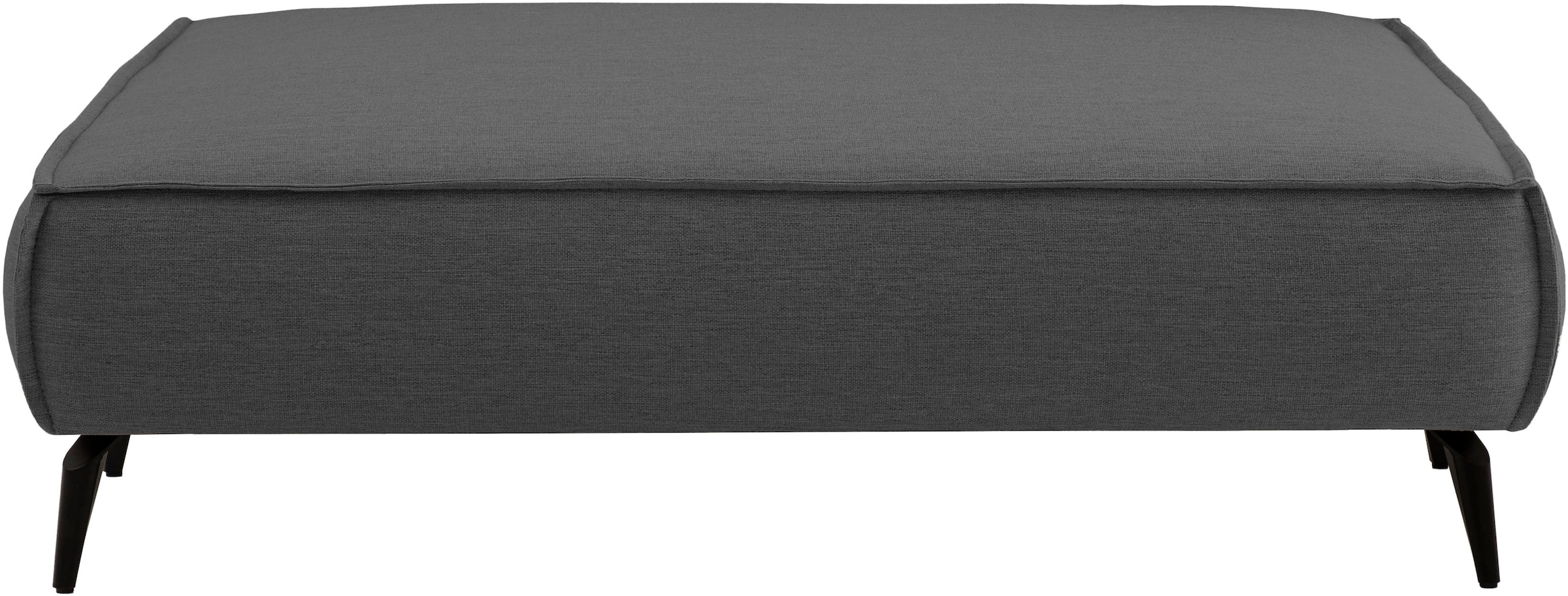 Home affaire Hocker »TVINNU, mit Kedernaht, Cord u. Flachgewebe« zur Serie TVINNU, gemütlicher Sitzkomfort, rechteckig, schwarze Füße